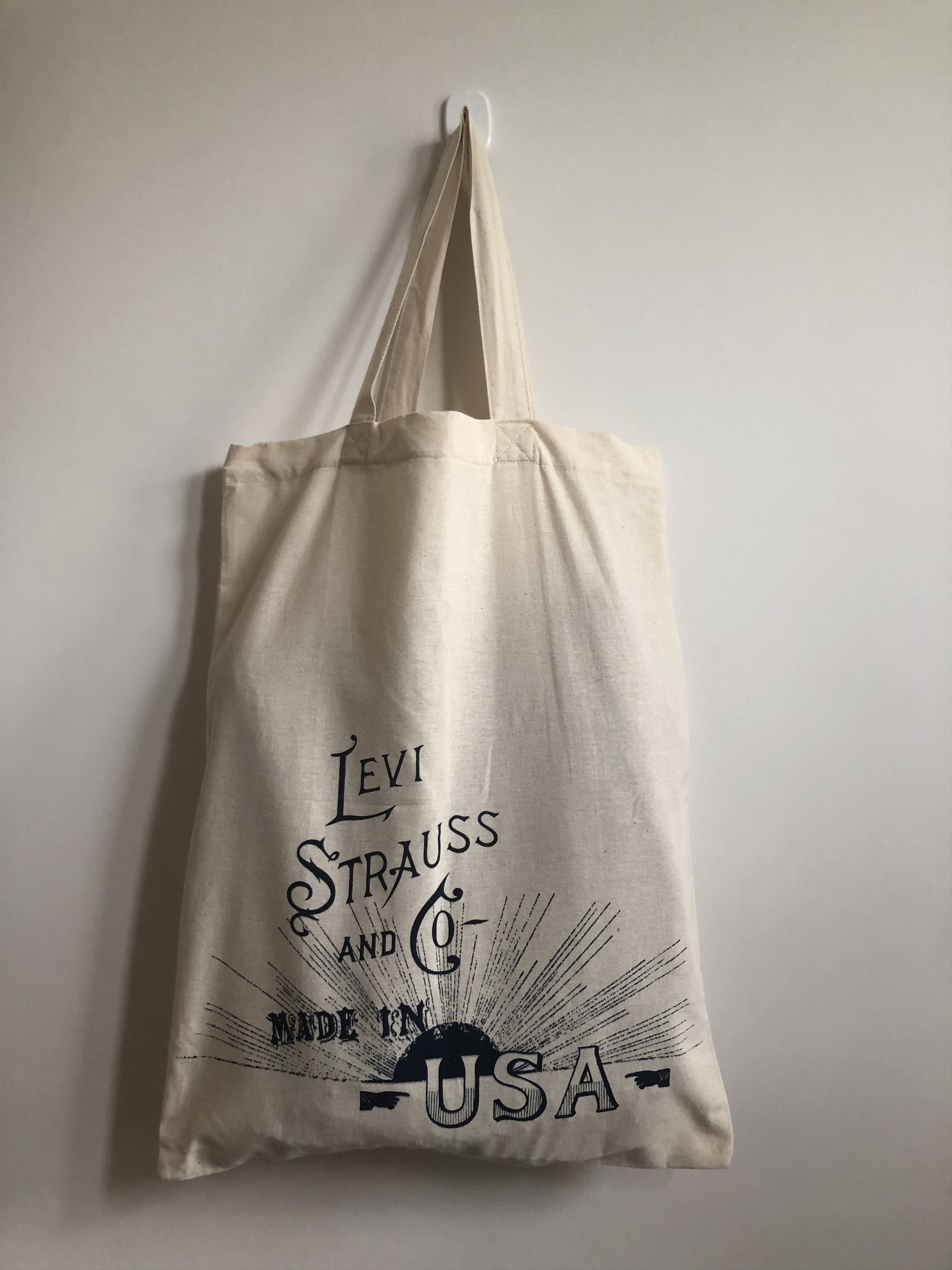 Levi's Vintage Clothing Levis Vintage Clothing LVC 501 USA Raw Fabric Logo Tote Bag Size ONE SIZE - 5 Thumbnail