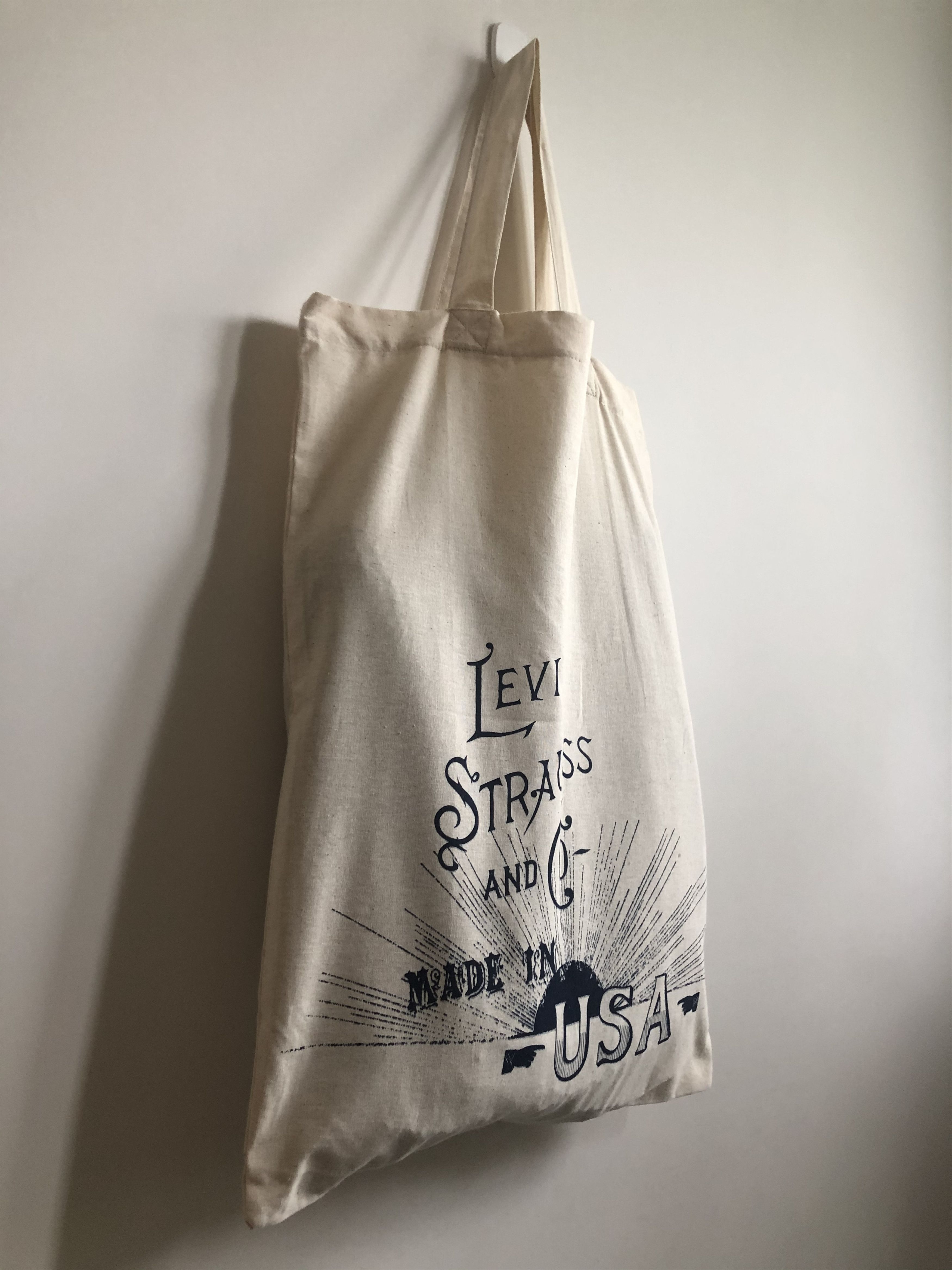 Levi's Vintage Clothing Levis Vintage Clothing LVC 501 USA Raw Fabric Logo Tote Bag Size ONE SIZE - 7 Thumbnail