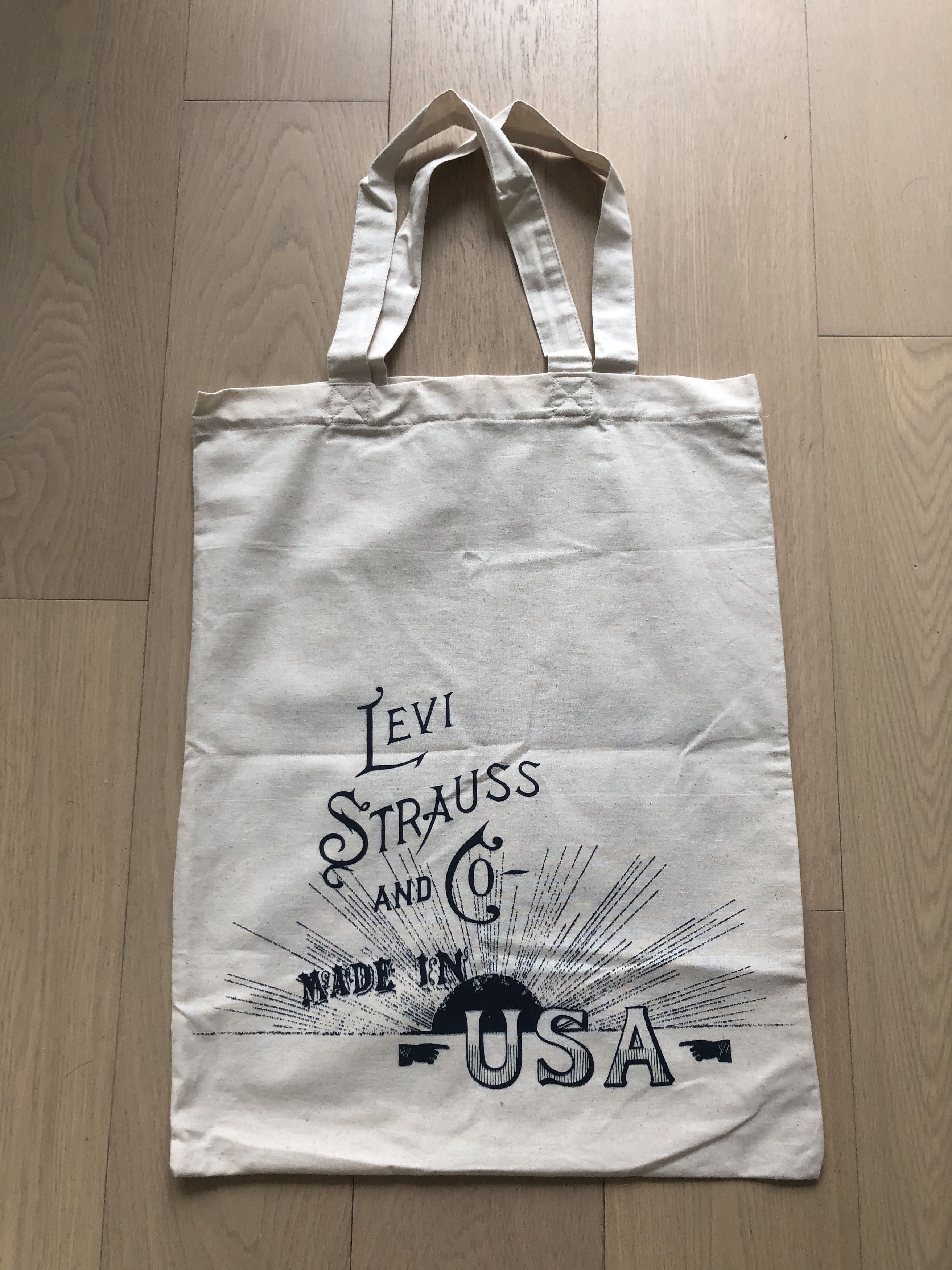 Levi's Vintage Clothing Levis Vintage Clothing LVC 501 USA Raw Fabric Logo Tote Bag Size ONE SIZE - 4 Thumbnail