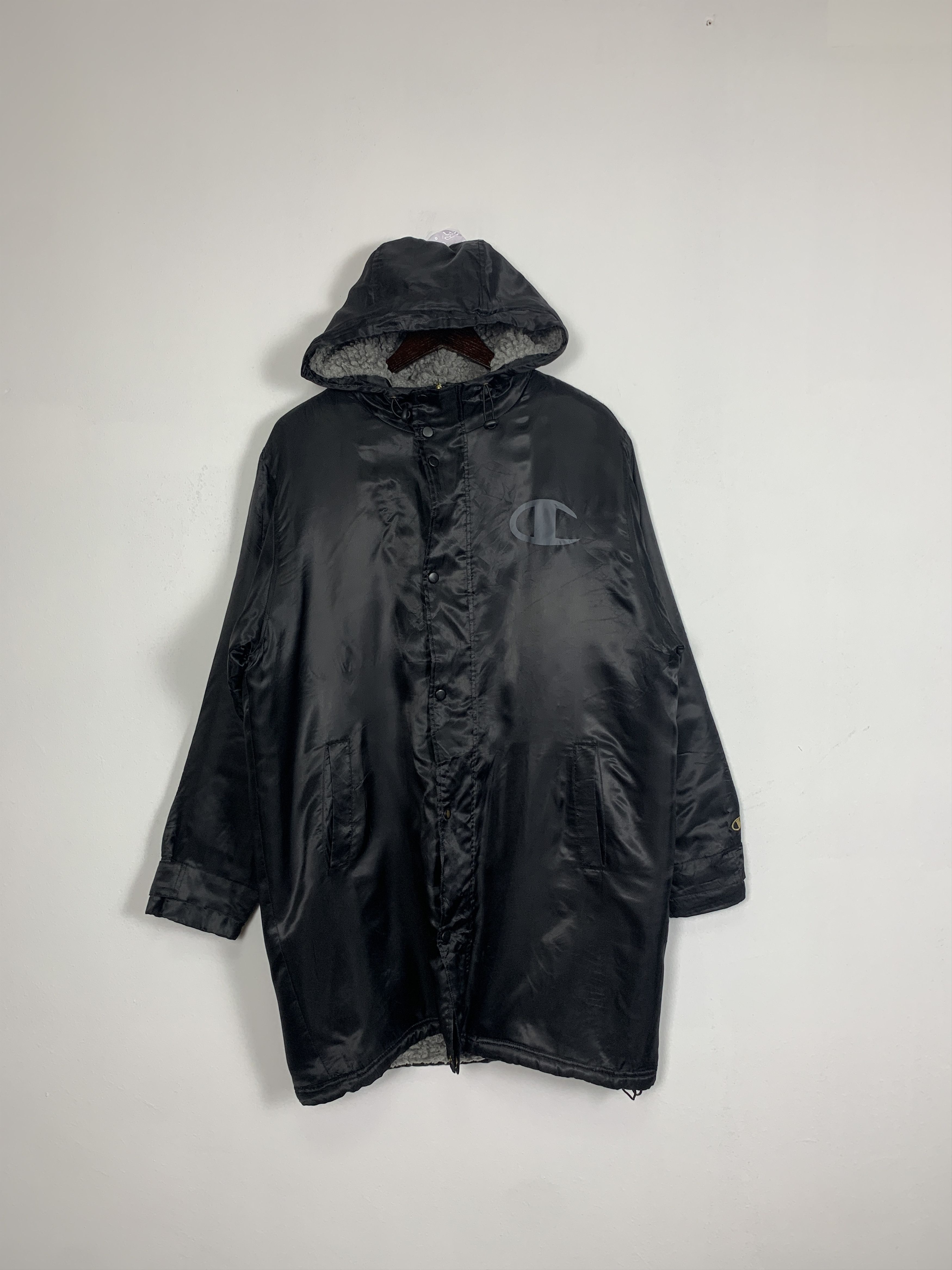 Champion Vintage Champion Sherpa Zip Up Hoodie Long Jacket J0868 Size US M / EU 48-50 / 2 - 2 Thumbnail