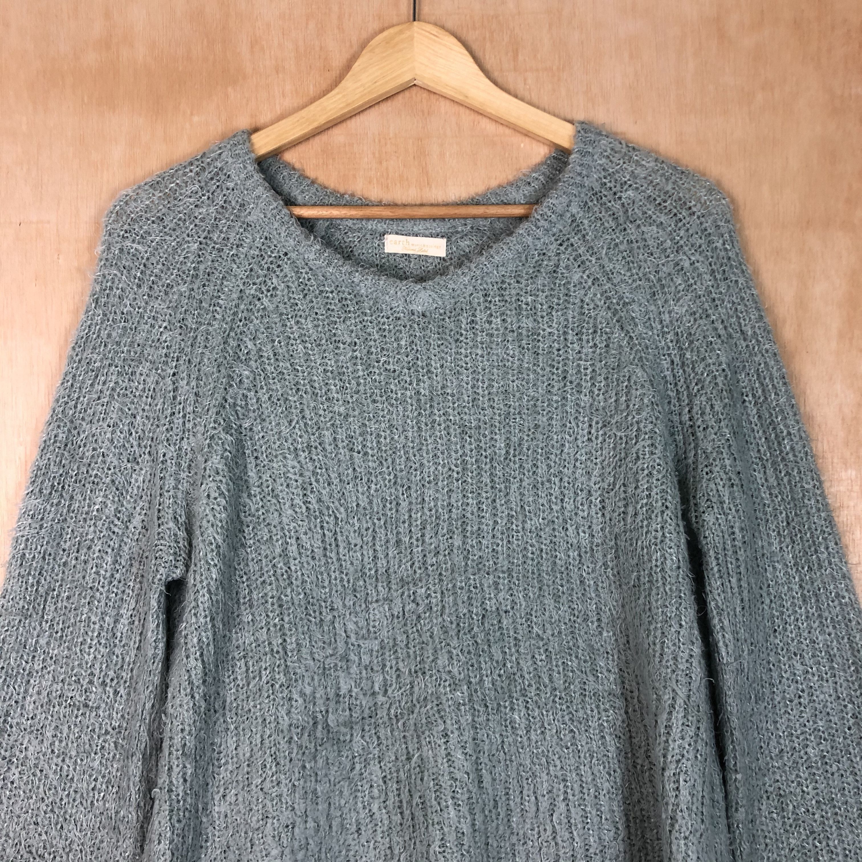 Vintage DLL Earth Music & ecology mint Mohair shaggy Knitwear #c071 Size US M / EU 48-50 / 2 - 2 Thumbnail