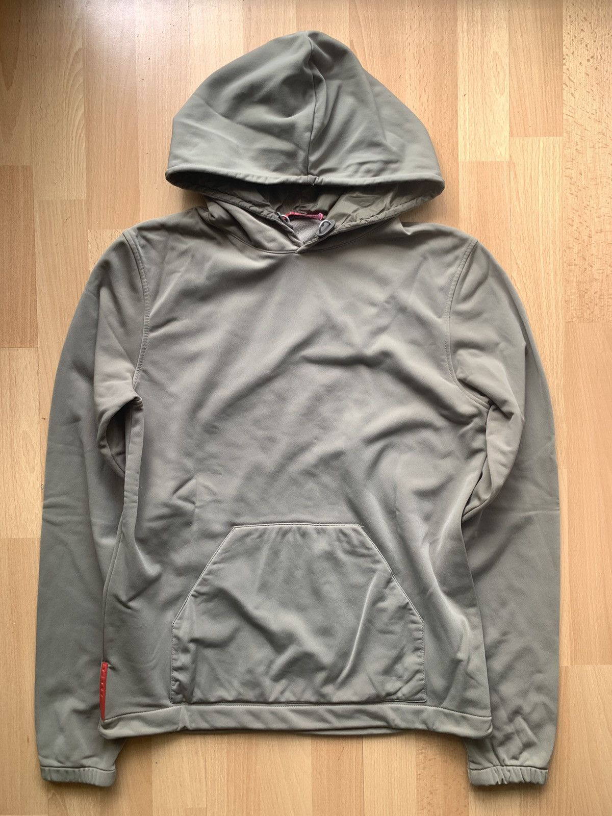 image of Prada Aw99 Sport Nylon Hoodie in Green, Men's (Size Small)