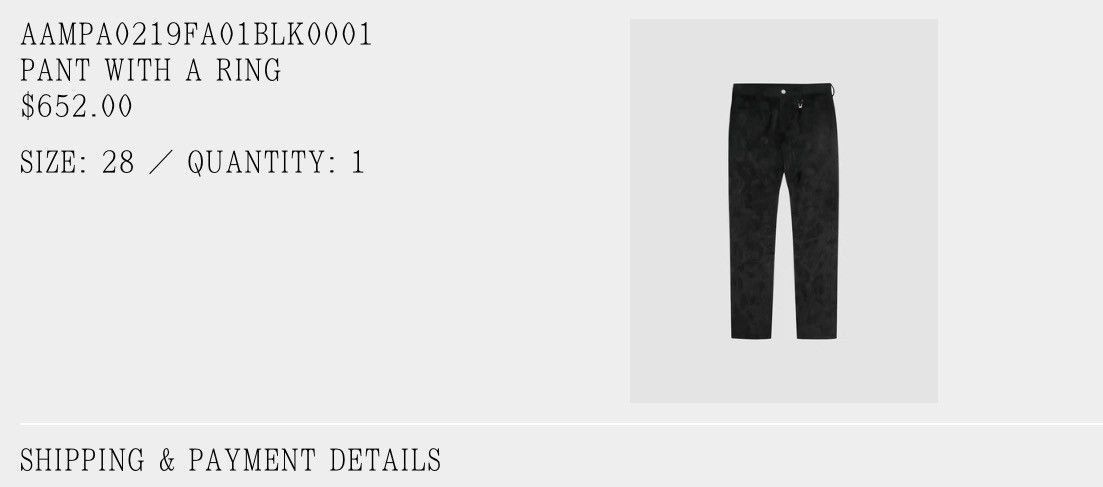 1017 ALYX 9SM × MMW 1017 Alyx 9sm F21 fur ring pants Size 46L - 13 Thumbnail