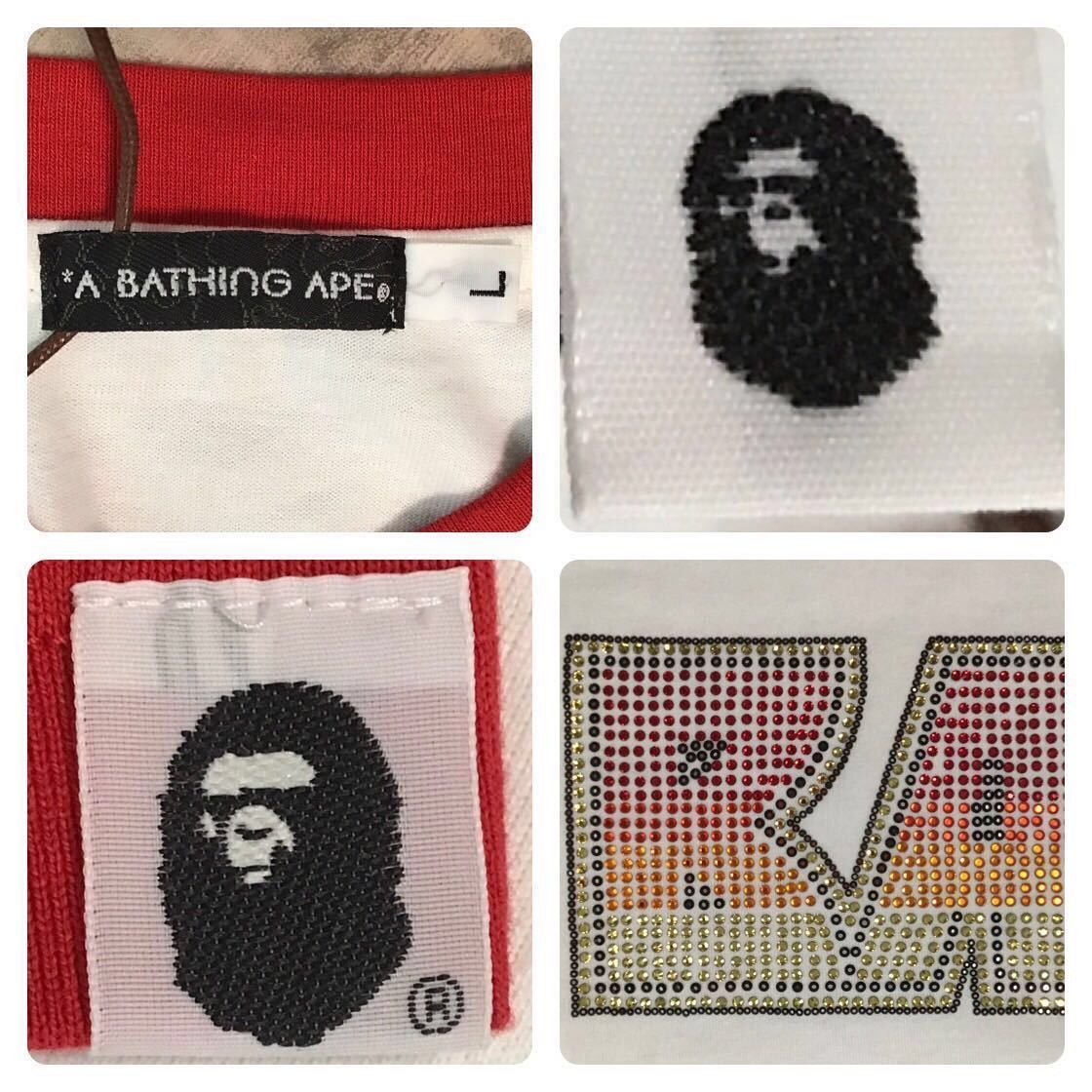 Bape × Nigo × Swarovski BAPE × Swarovski KISS logo three-quarter sleeve T-shirt Size US L / EU 52-54 / 3 - 9 Thumbnail