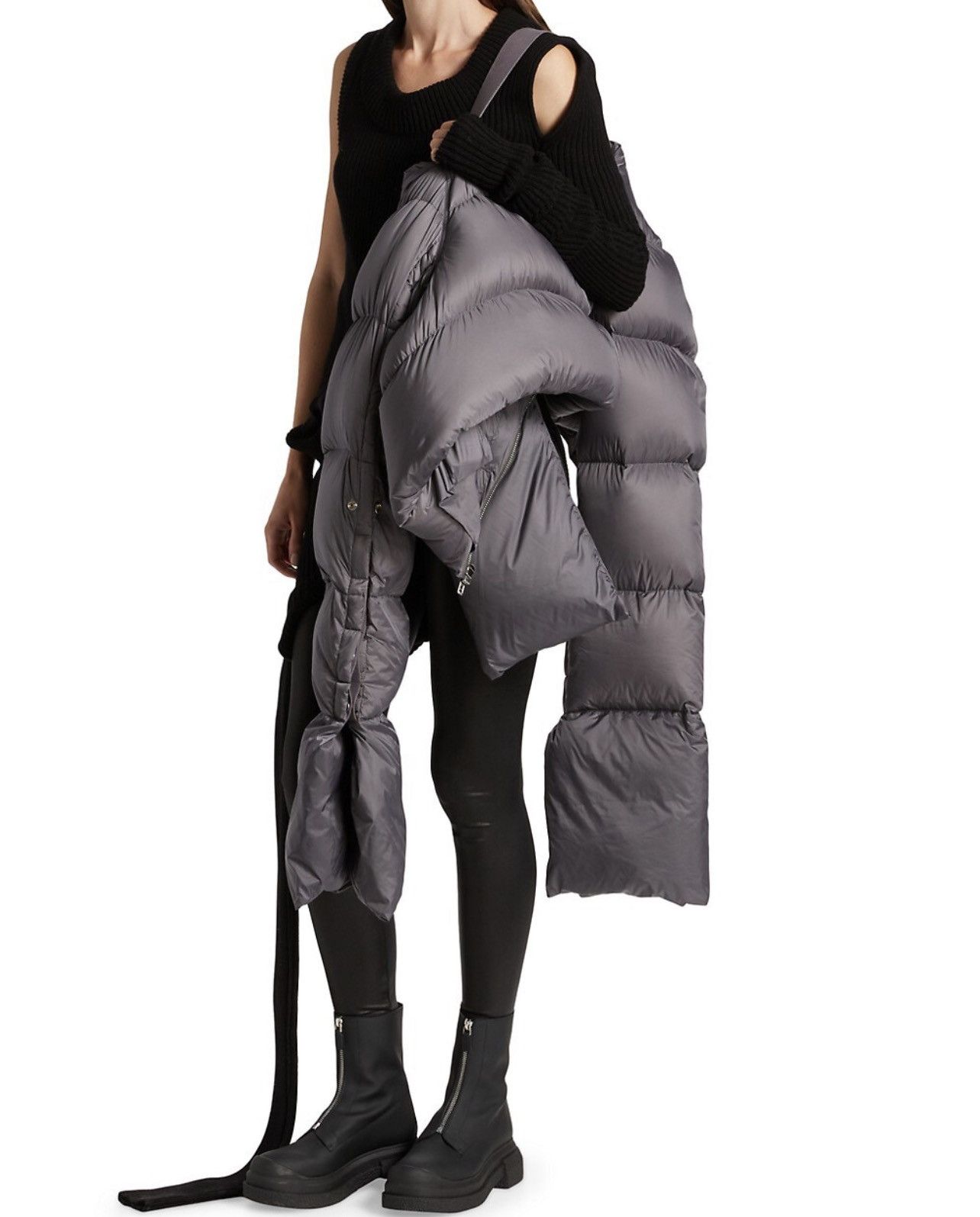 Rick Owens 💥AW 21💥 Rick Owens Babel Cropped Funnel Neck Down Jacket Size US S / EU 44-46 / 1 - 11 Thumbnail