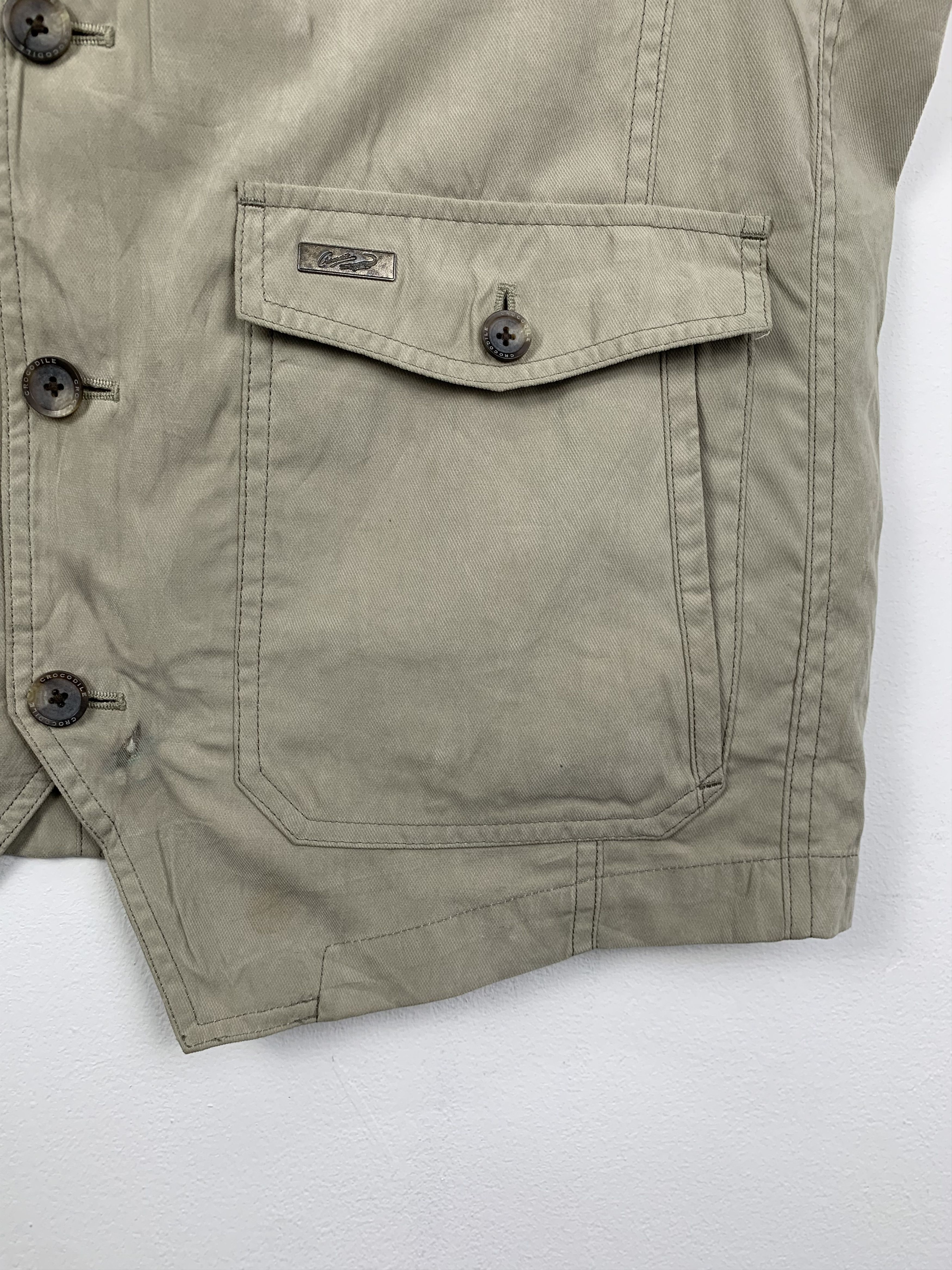 Japanese Brand × Vintage Vintage CROCODILE Cotton Tactical Utiliti Multi Pocket Vests Size US S / EU 44-46 / 1 - 3 Thumbnail