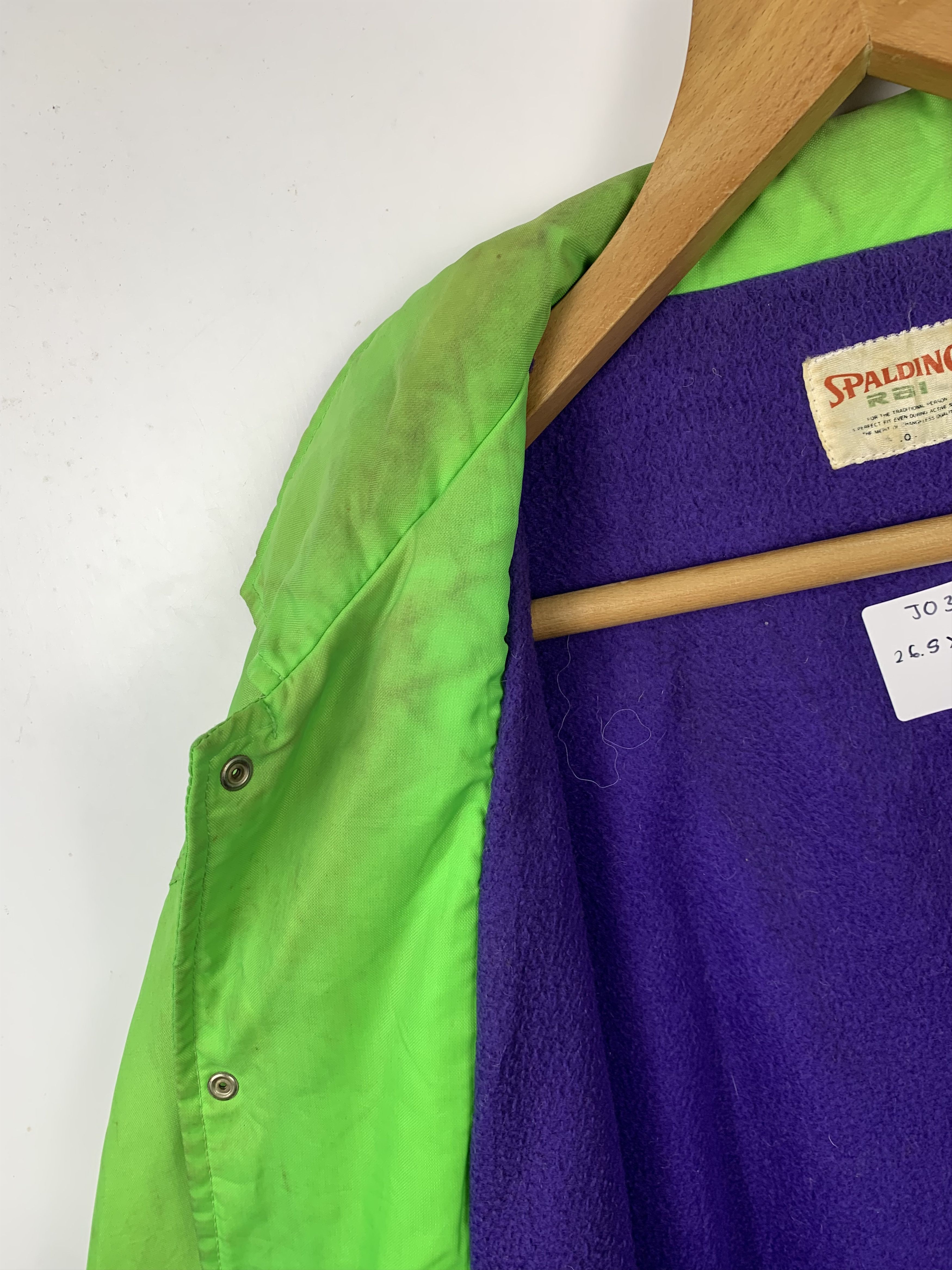 Spalding Vintage SPALDING Distressed Jacket Fleece Lining J0324 Size US L / EU 52-54 / 3 - 11 Thumbnail