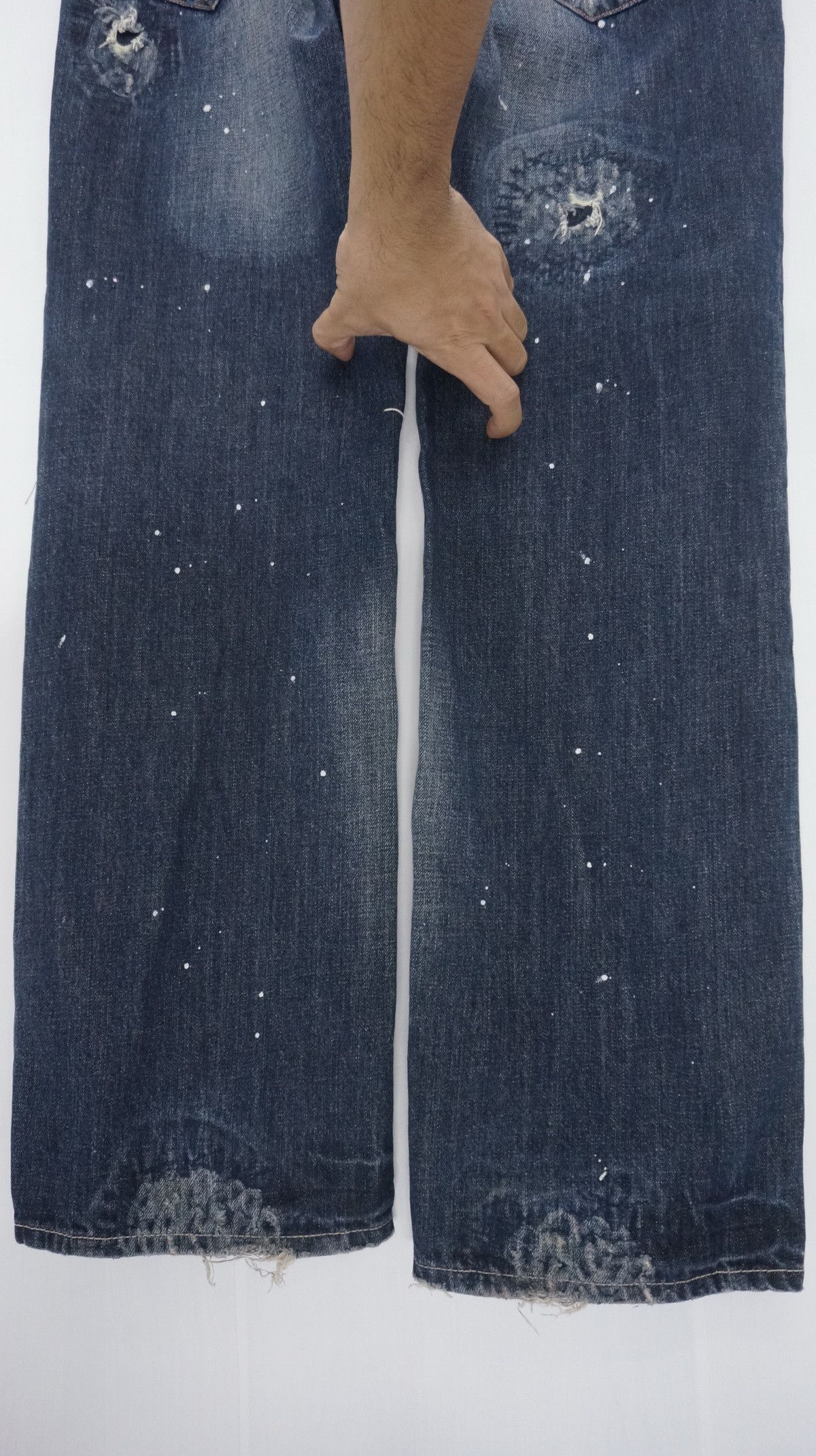 Japanese Brand 🇯🇵 OSAKA BIG TRAIN Distressed Painter Jeans Size US 36 / EU 52 - 14 Thumbnail