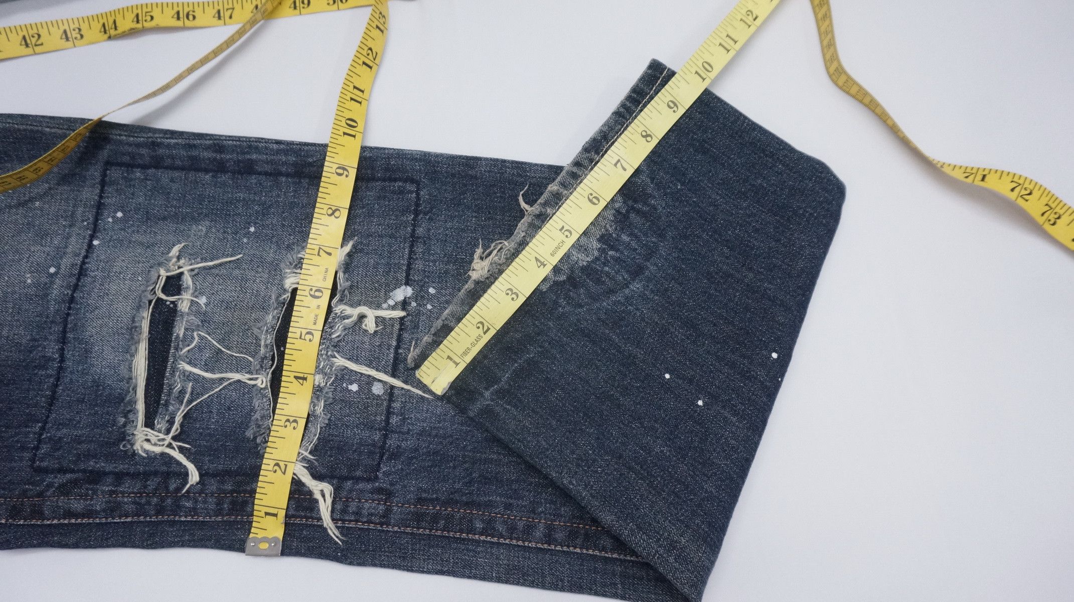 Japanese Brand 🇯🇵 OSAKA BIG TRAIN Distressed Painter Jeans Size US 36 / EU 52 - 20 Thumbnail