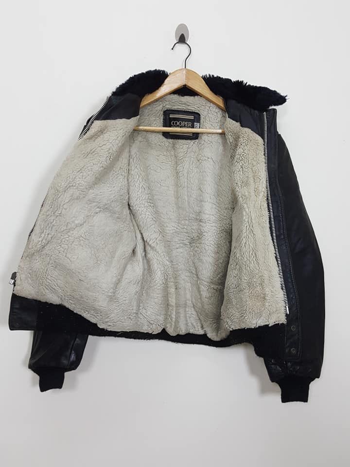 Cooper × Vintage Vintage Cooper Leather Bomber Leathercraft Jacket 42L Size US L / EU 52-54 / 3 - 3 Thumbnail