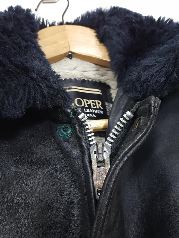 Cooper × Vintage Vintage Cooper Leather Bomber Leathercraft Jacket 42L Size US L / EU 52-54 / 3 - 8 Thumbnail