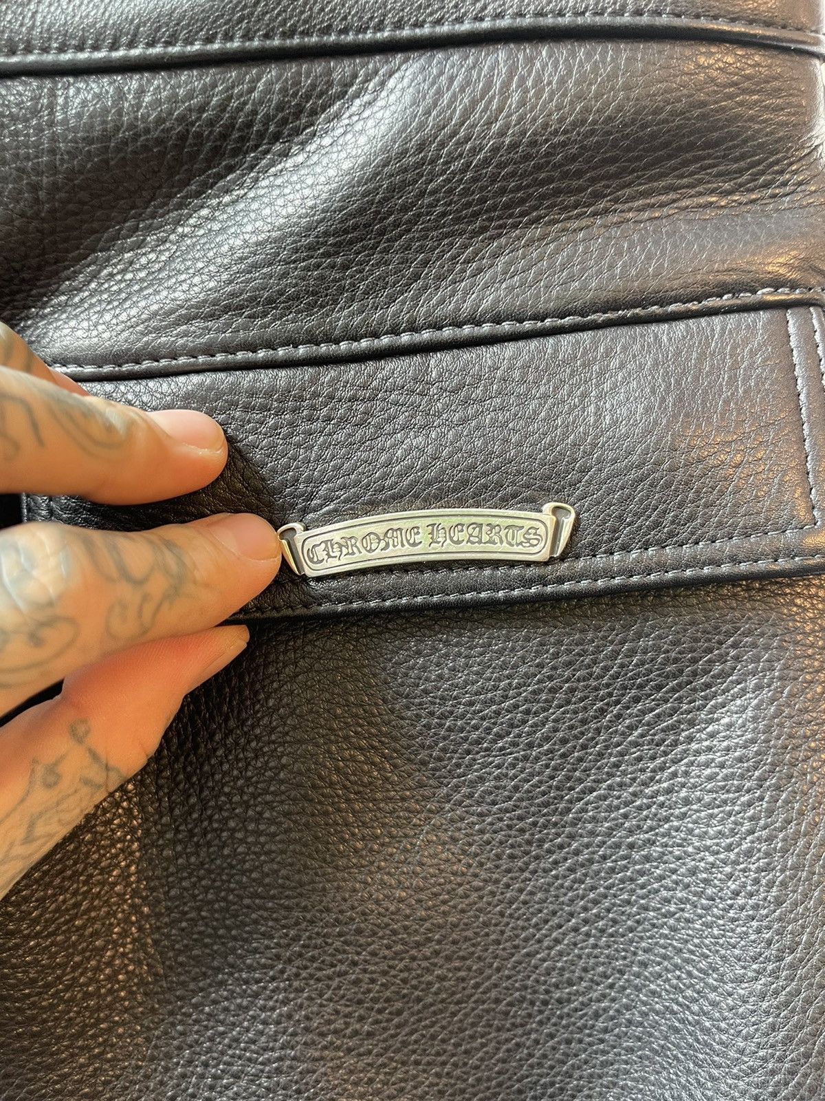 Chrome Hearts Chrome Hearts NEW 2023 Black LEATHER CARGO JEANS 4Gseller Size US 32 / EU 48 - 7 Thumbnail