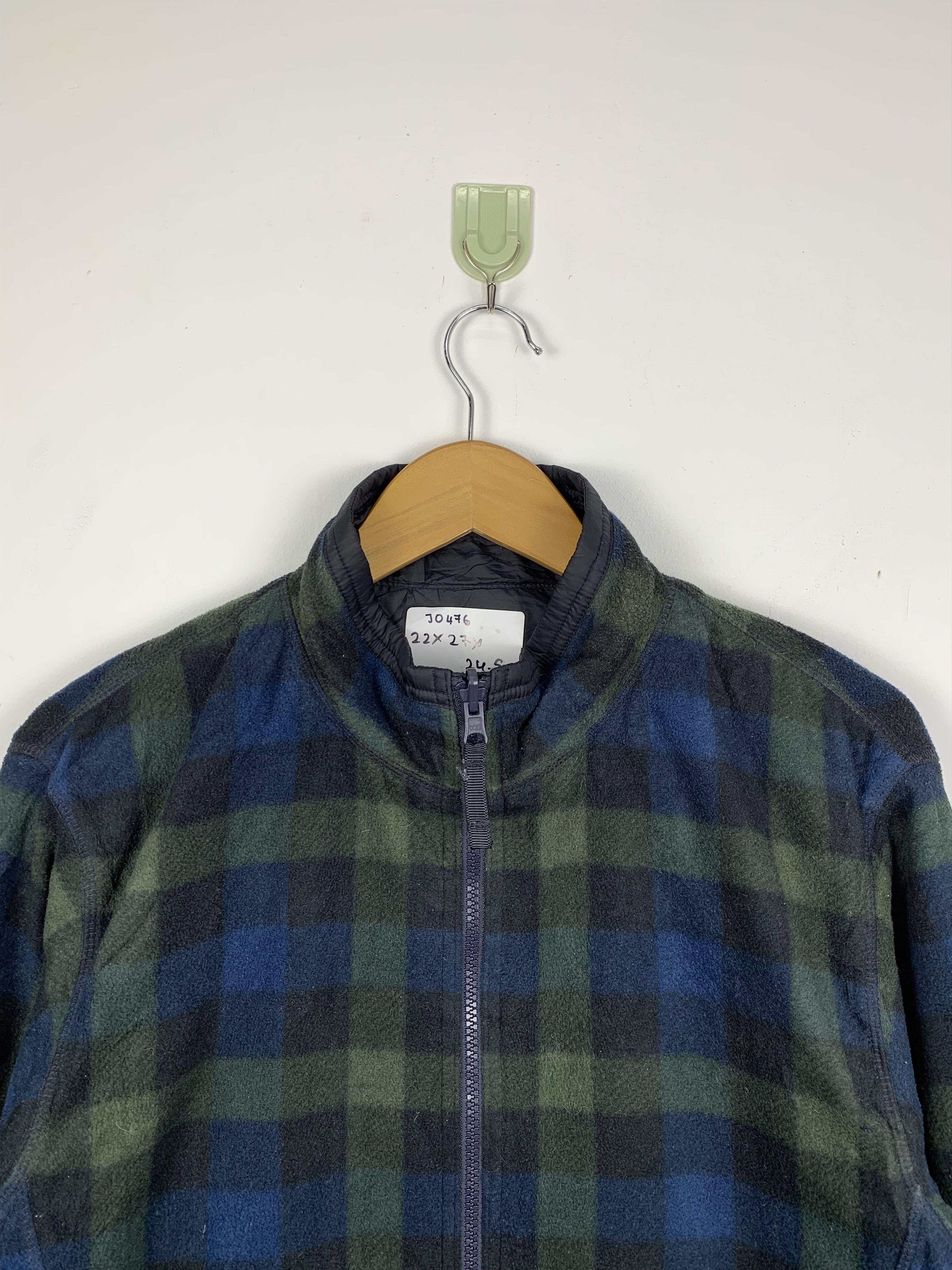 Uniqlo × Vintage Vintage UNIQLO Fleece Zip Up Checkered Jacket Size US M / EU 48-50 / 2 - 2 Thumbnail