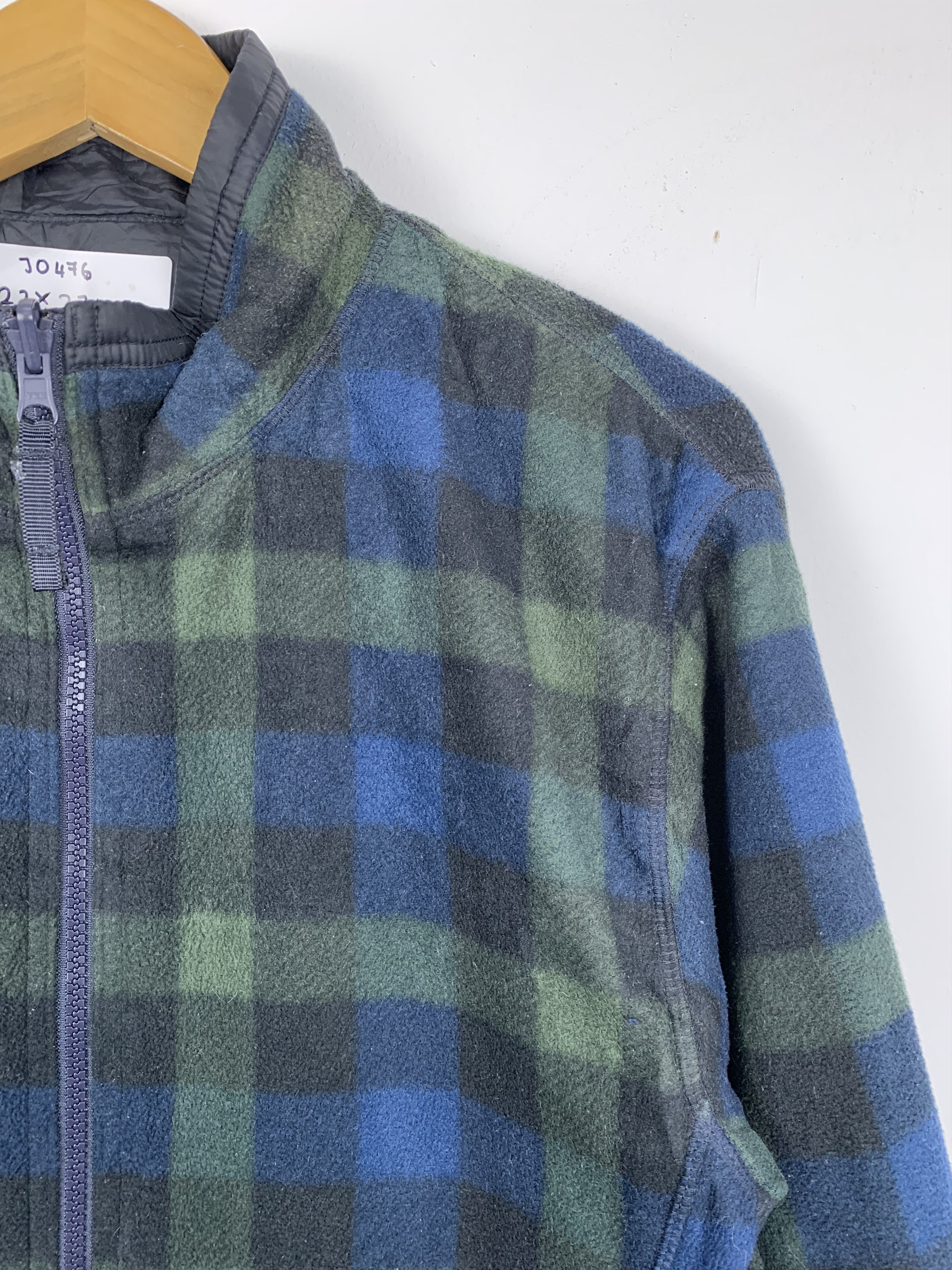 Uniqlo × Vintage Vintage UNIQLO Fleece Zip Up Checkered Jacket Size US M / EU 48-50 / 2 - 4 Thumbnail