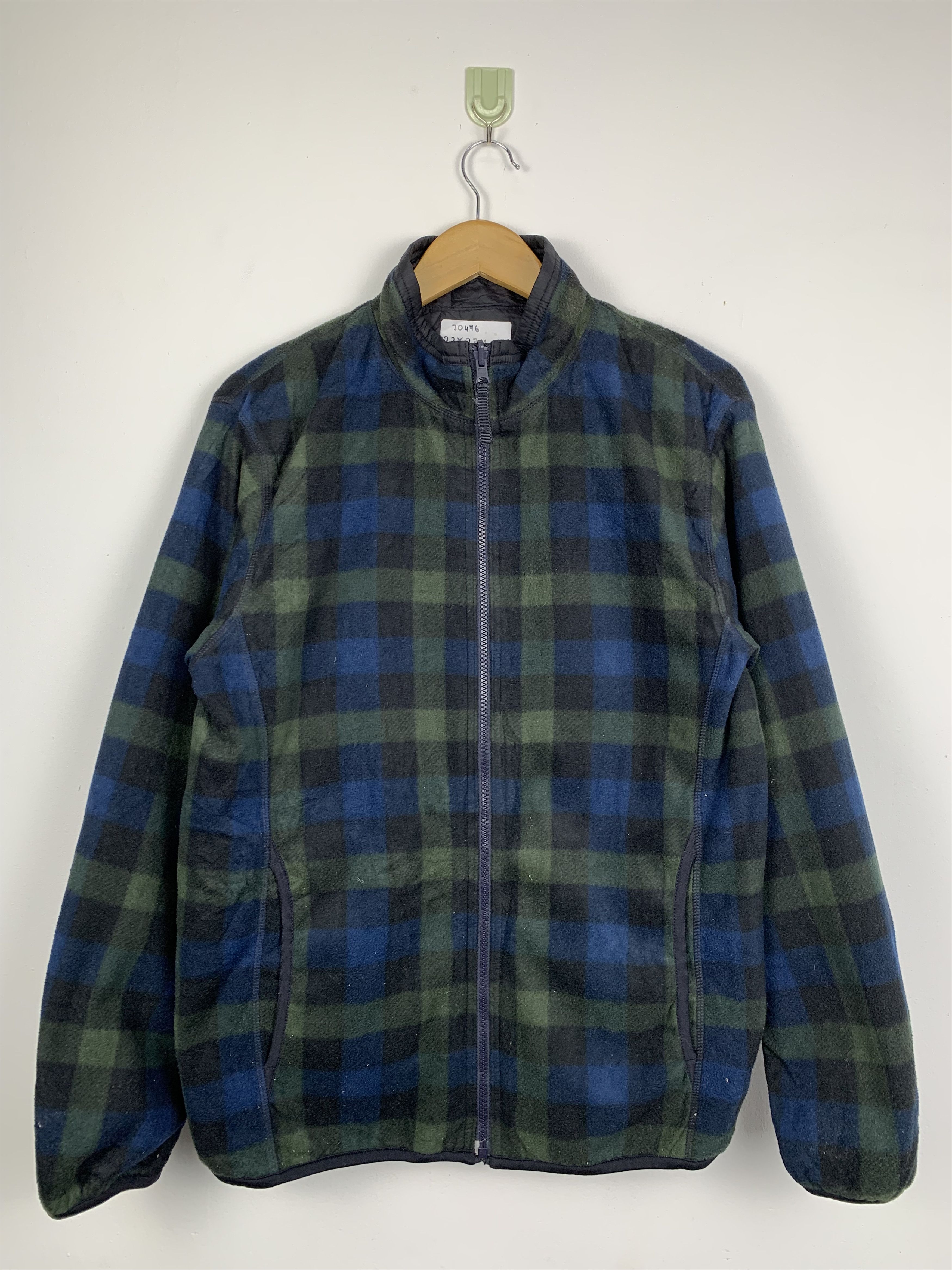Uniqlo × Vintage Vintage UNIQLO Fleece Zip Up Checkered Jacket Size US M / EU 48-50 / 2 - 1 Thumbnail