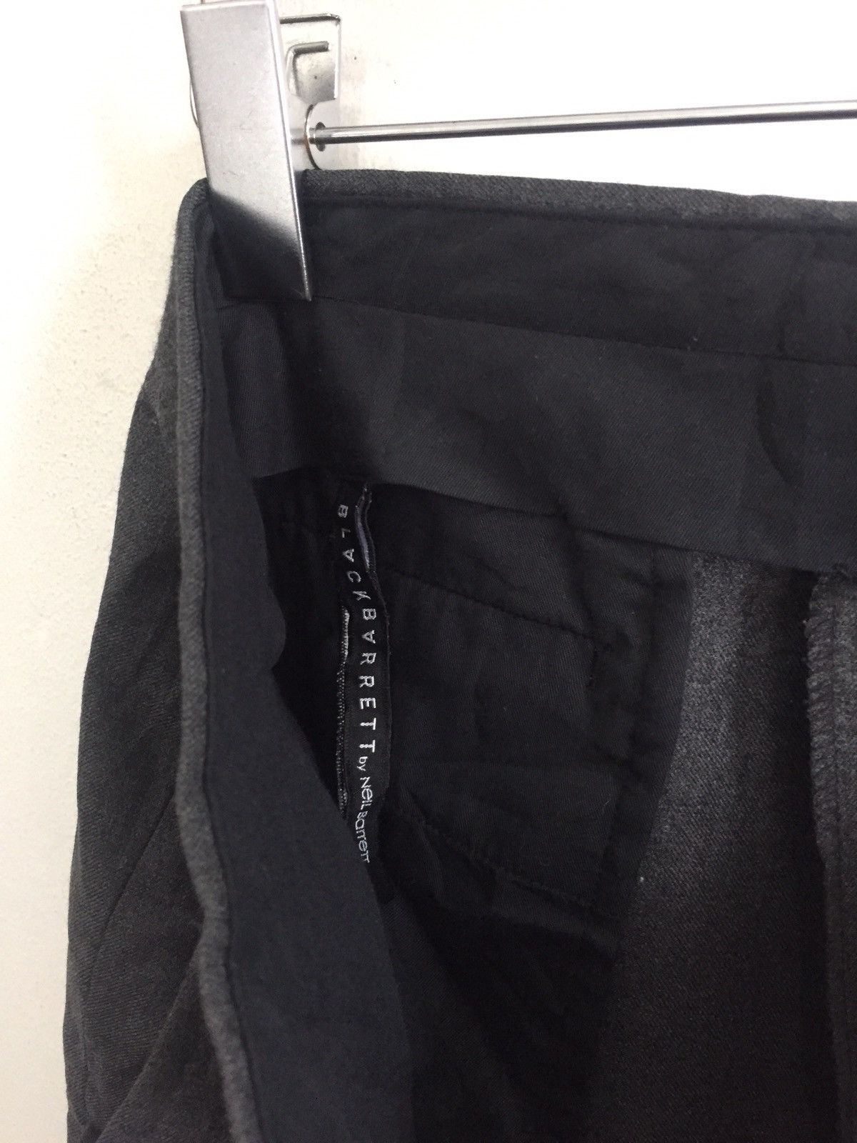 Black Barrett Blvck Barret by Neil Barret 🇮🇹 Wool Grey Pants Size US 32 / EU 48 - 1 Thumbnail