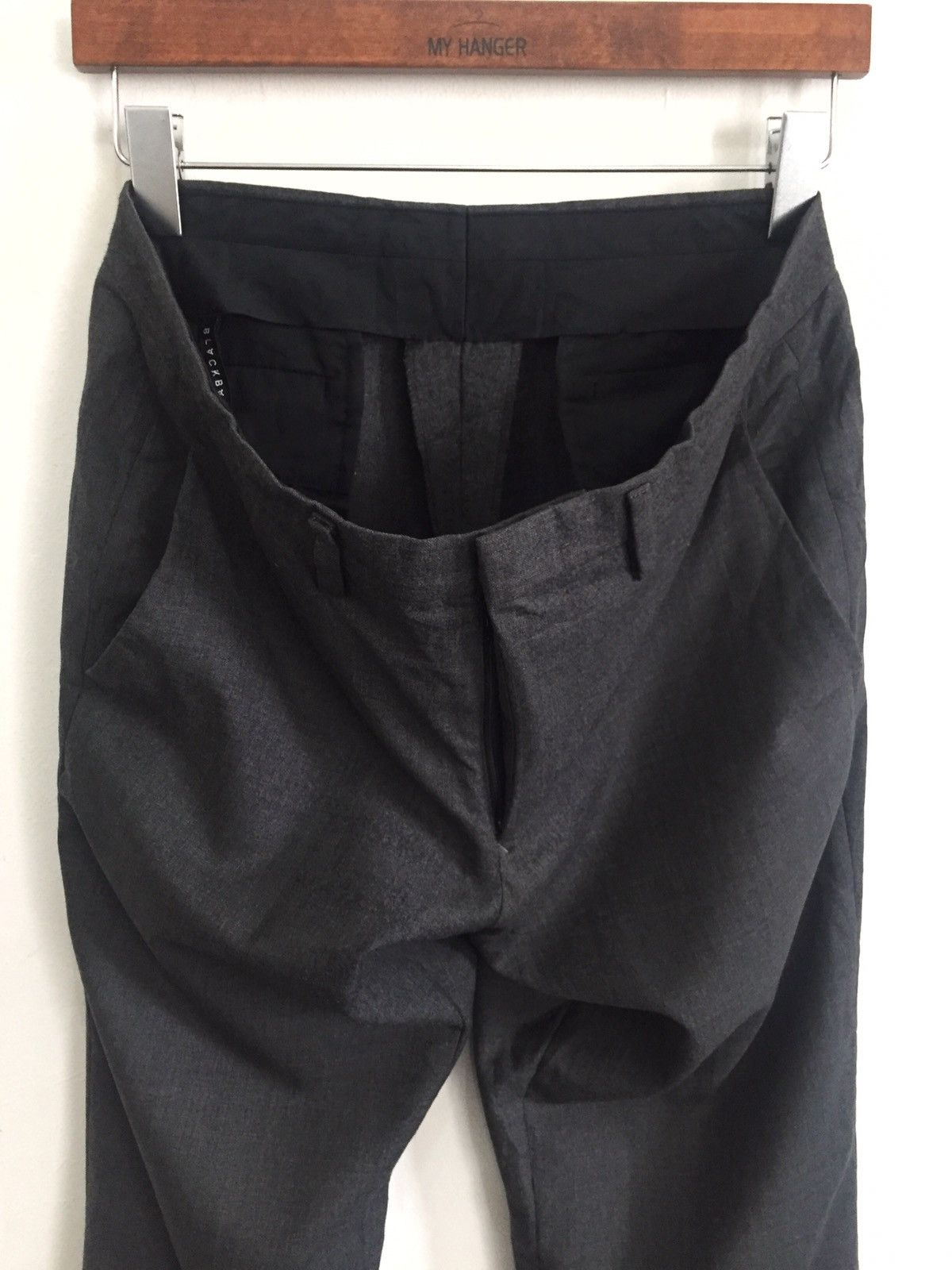 Black Barrett Blvck Barret by Neil Barret 🇮🇹 Wool Grey Pants Size US 32 / EU 48 - 2 Thumbnail