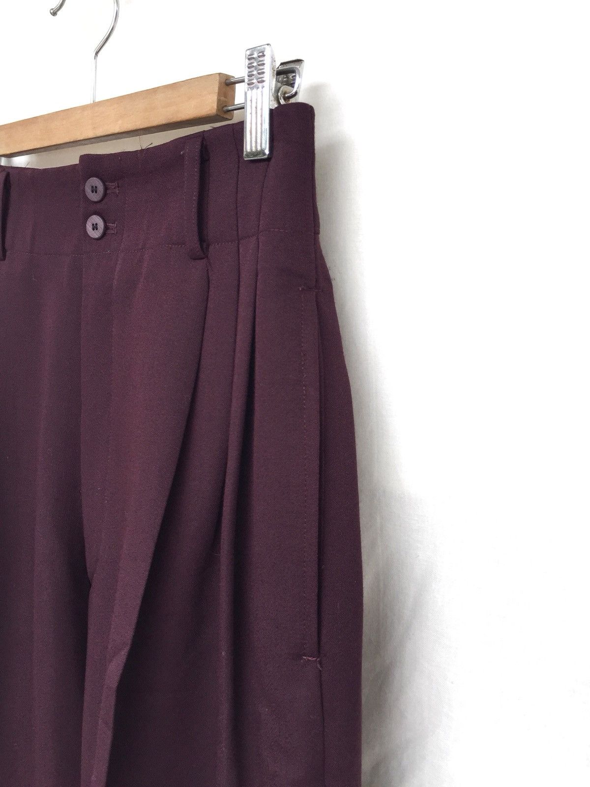 Issey Miyake Ficce Uomo High Waist Ballon Gabardine Wool Pants Size US 27 - 3 Thumbnail