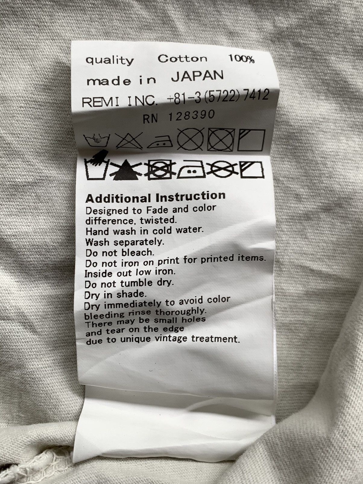 Japanese Brand × Remi Relief × Vintage Remi Relief distressed t shirt deadstock Size US S / EU 44-46 / 1 - 7 Thumbnail