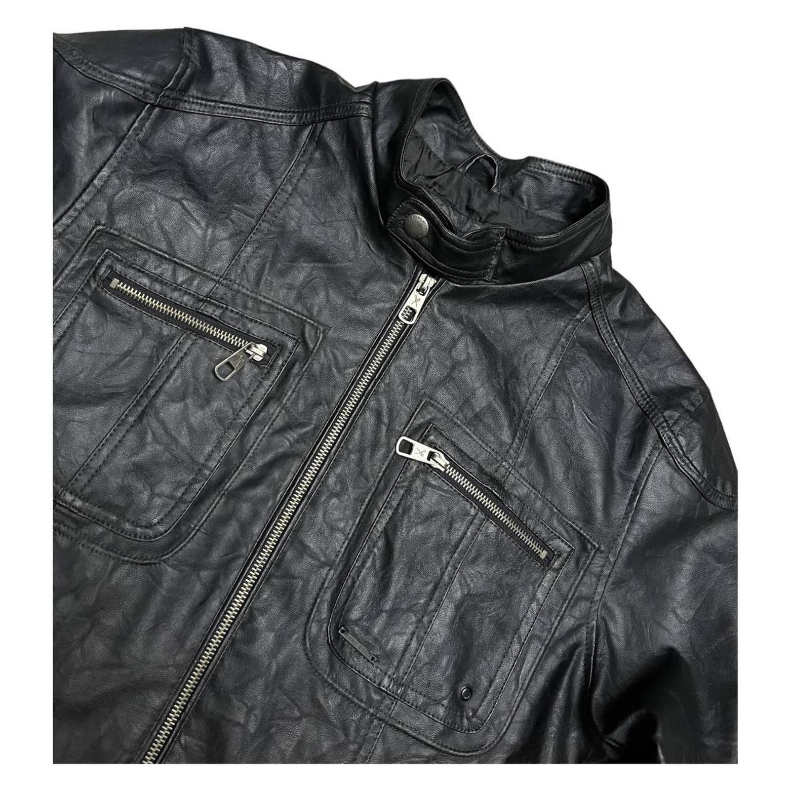 Ecko Unltd. Marc Ecko CUT & SEW Faux Leather Bomber Biker Jacket Size US M / EU 48-50 / 2 - 2 Thumbnail