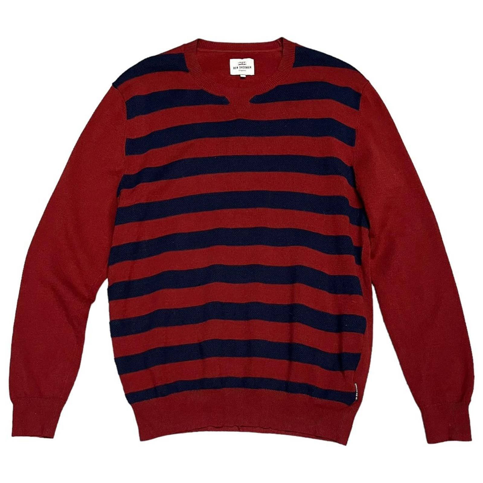 Ben Sherman Ben Sherman Striped Luxury Knit Casual Mens Sweater Size US M / EU 48-50 / 2 - 1 Thumbnail