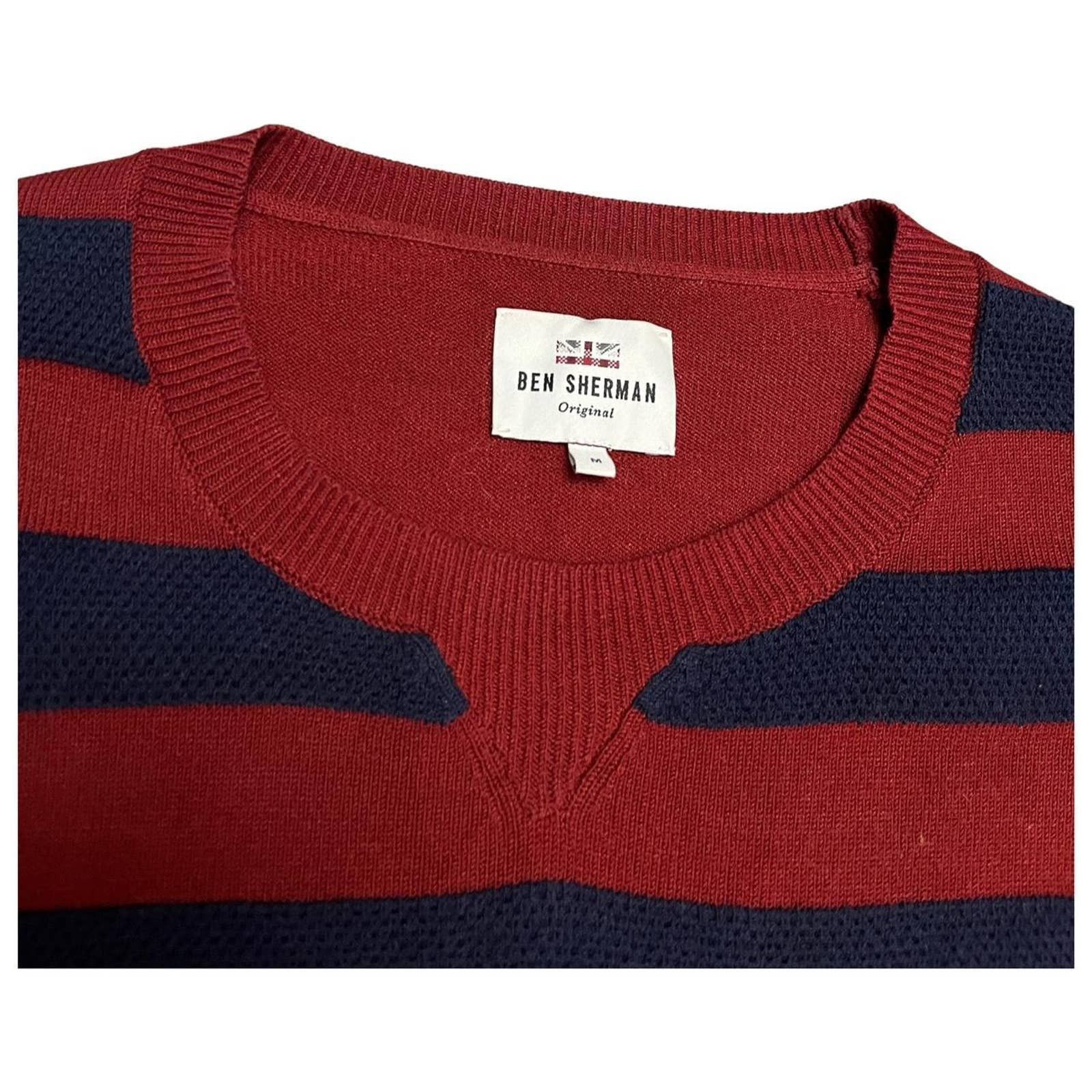 Ben Sherman Ben Sherman Striped Luxury Knit Casual Mens Sweater Size US M / EU 48-50 / 2 - 2 Thumbnail