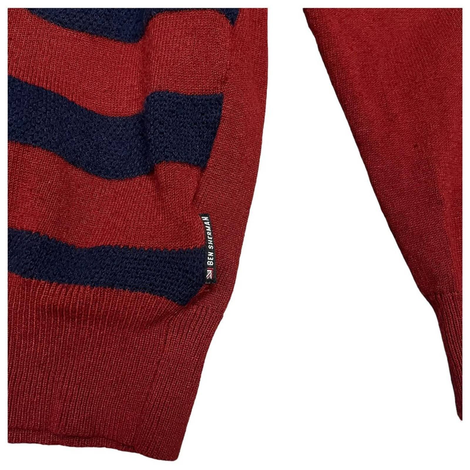 Ben Sherman Ben Sherman Striped Luxury Knit Casual Mens Sweater Size US M / EU 48-50 / 2 - 3 Thumbnail