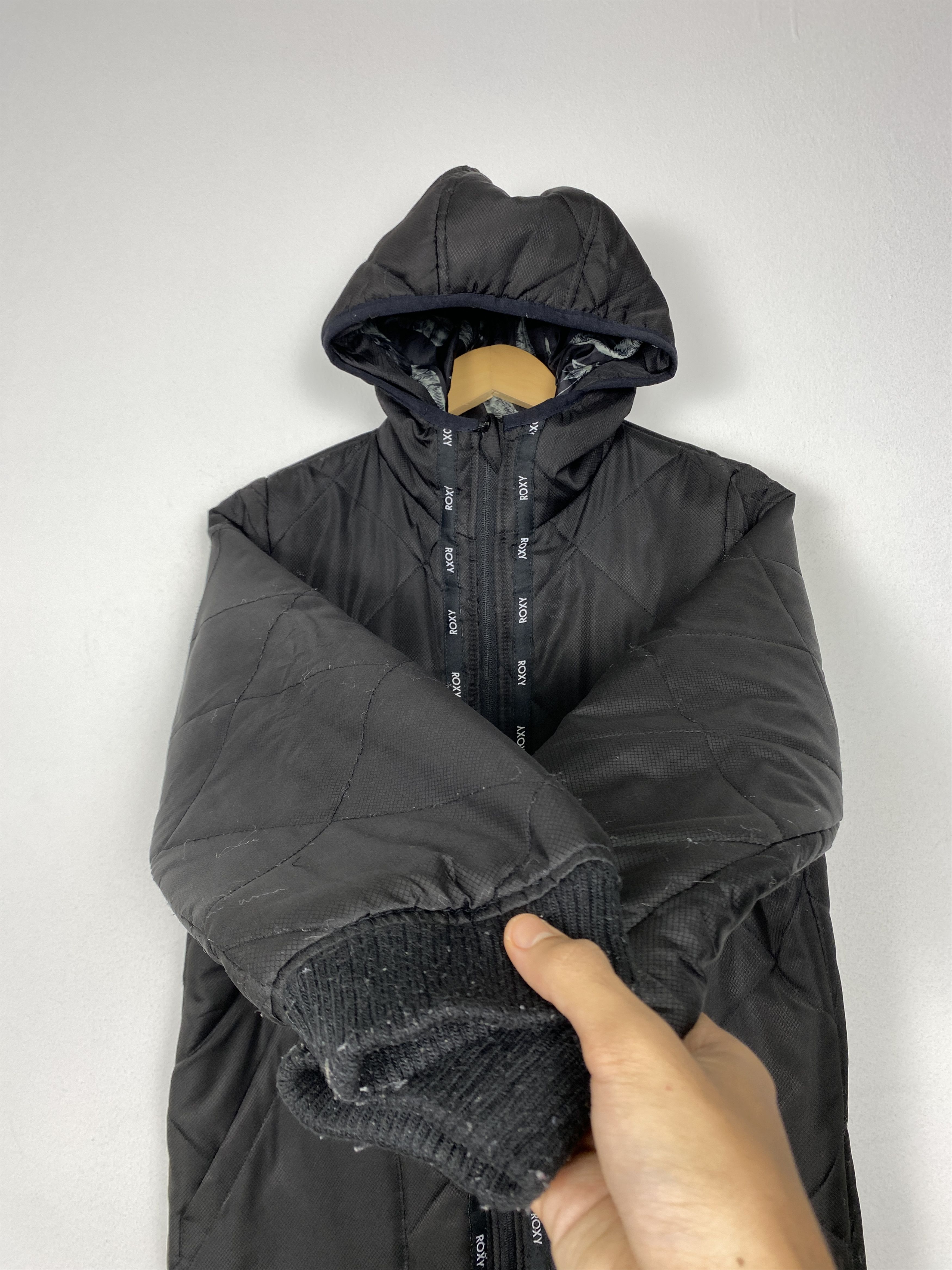 Quiksilver Vintage Roxy Hoodie Quilted Flower Pattern Jacket J1508 Size L / US 10 / IT 46 - 6 Thumbnail