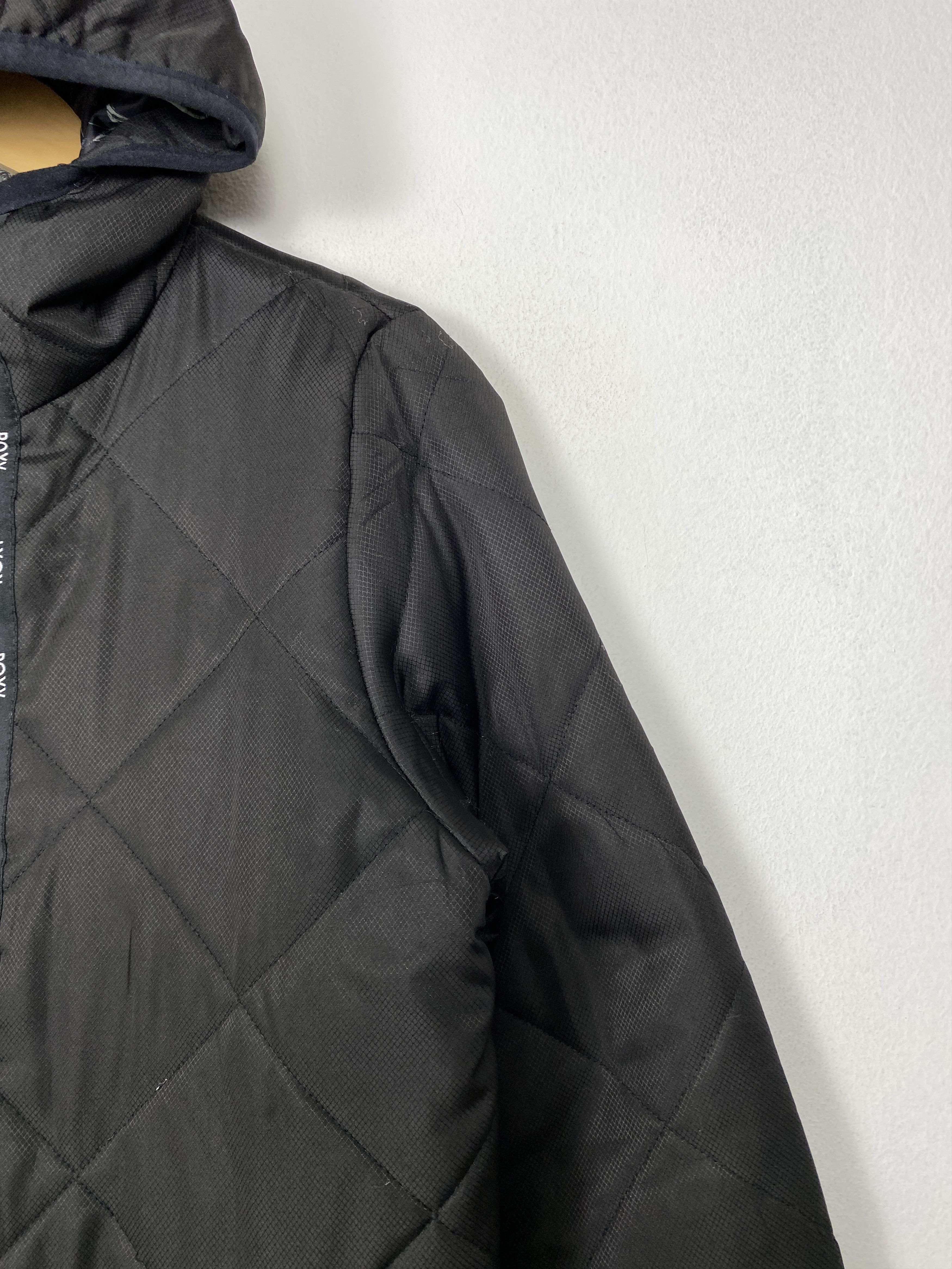 Quiksilver Vintage Roxy Hoodie Quilted Flower Pattern Jacket J1508 Size L / US 10 / IT 46 - 3 Thumbnail
