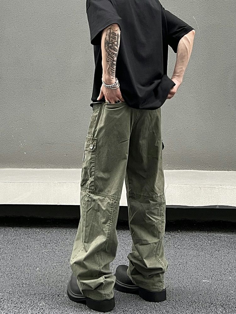 flared fade urban distressed cargo pants