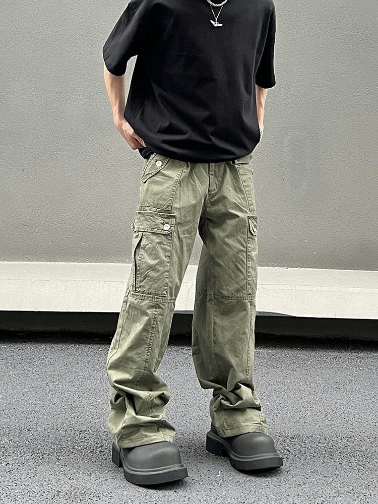 flared fade urban distressed cargo pants