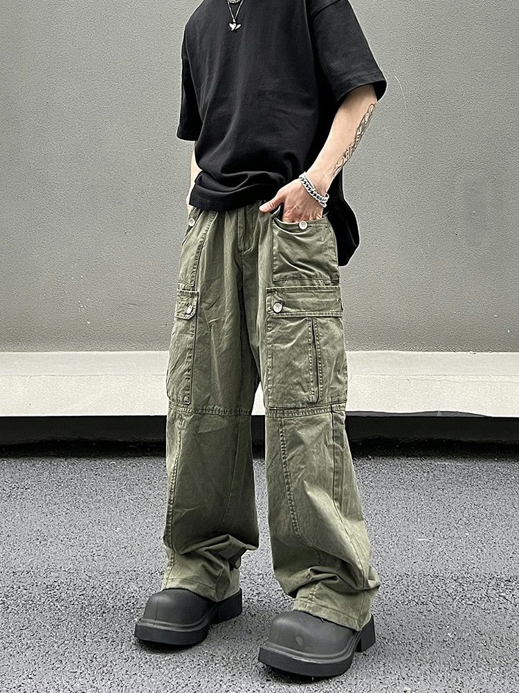 flared fade urban distressed cargo pants