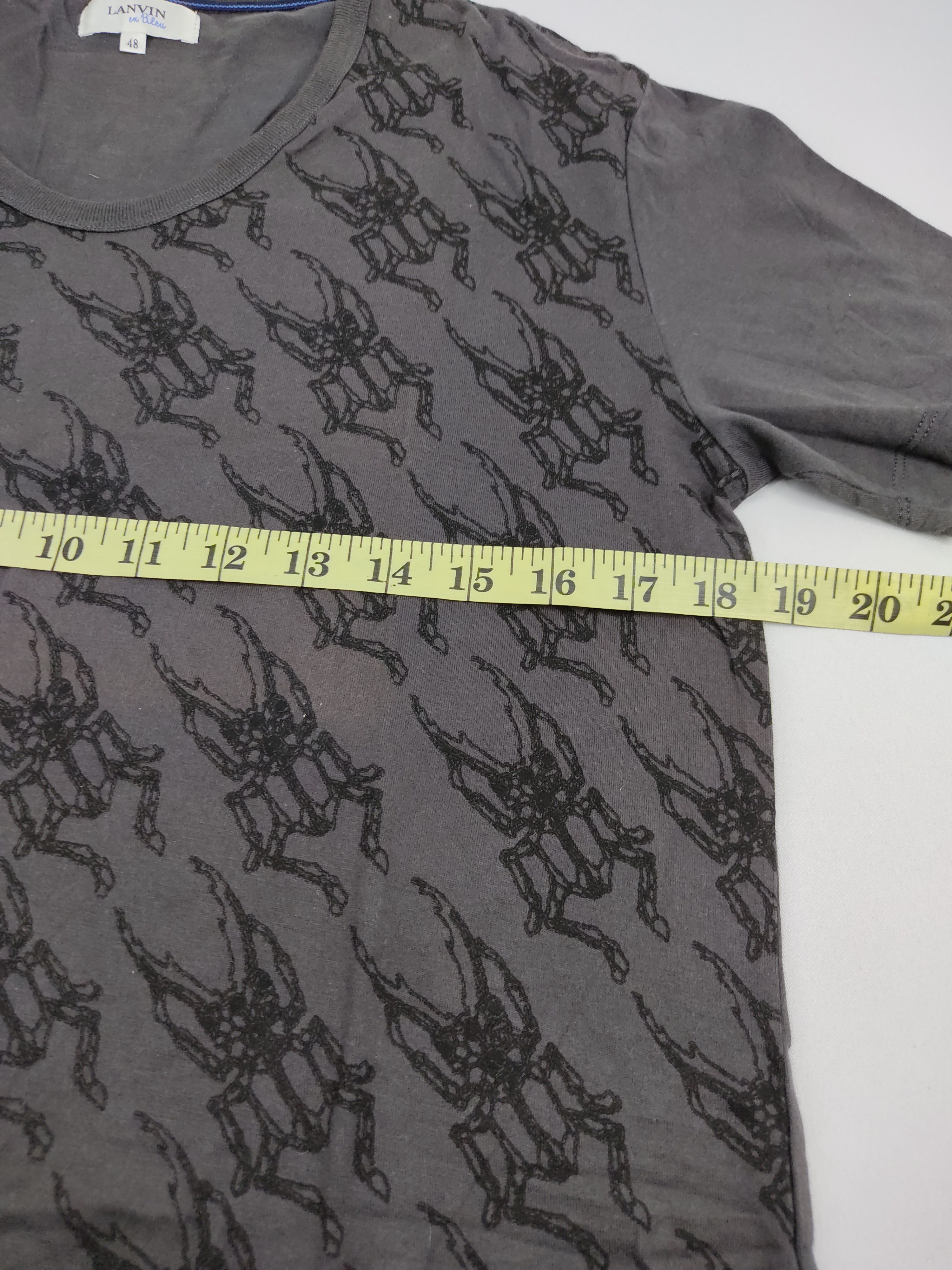Lanvin Very Rare Lanvin Em Bleu All Over Printed Logo Tee Size US S / EU 44-46 / 1 - 5 Thumbnail