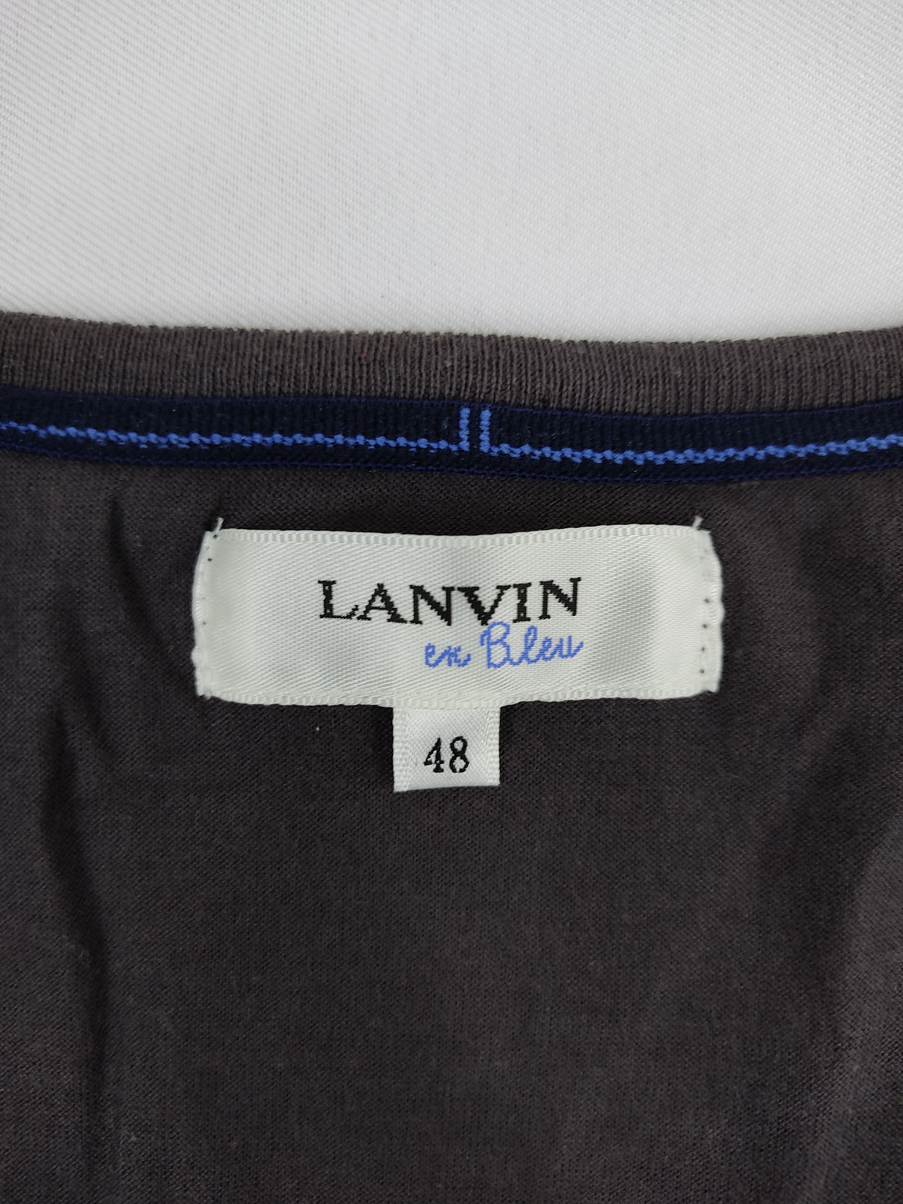 Lanvin Very Rare Lanvin Em Bleu All Over Printed Logo Tee Size US S / EU 44-46 / 1 - 3 Thumbnail