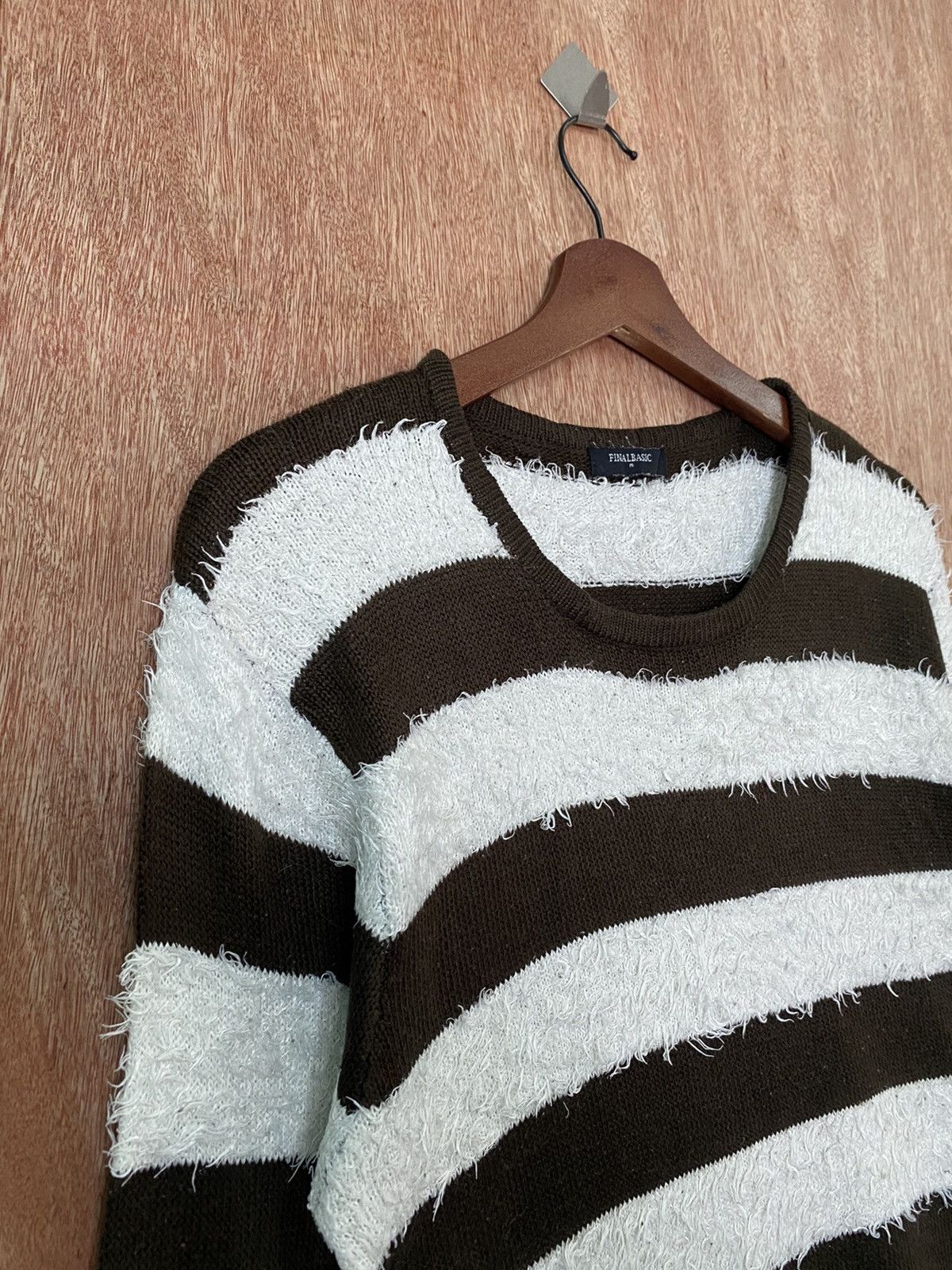Vintage Final Basic Stripe Shag Shaggy Fur Mohair Knitwear #B657 Size US M / EU 48-50 / 2 - 4 Thumbnail