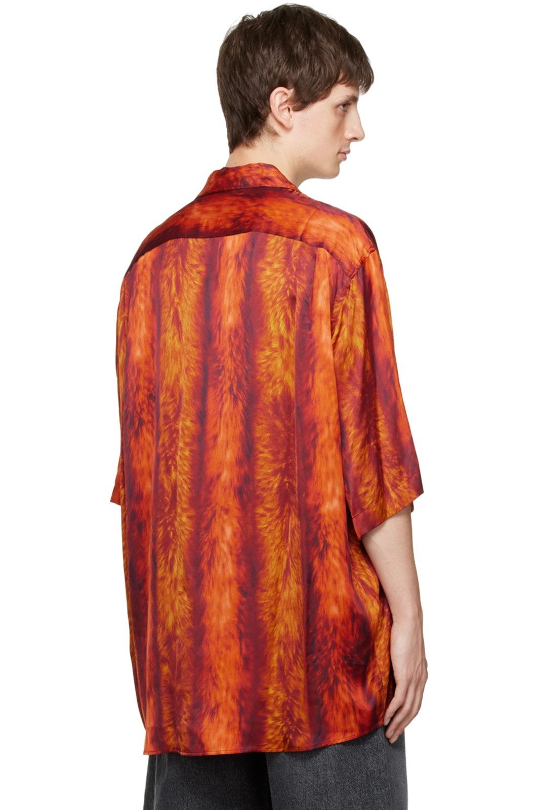 Acne Studios Sz50 Viscose Red Fur Print Shirt Size US L / EU 52-54 / 3 - 4 Thumbnail