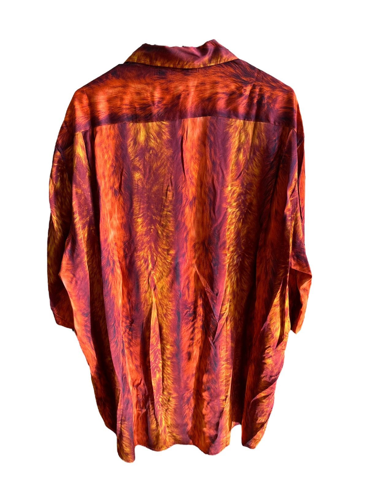 Acne Studios Sz50 Viscose Red Fur Print Shirt Size US L / EU 52-54 / 3 - 6 Thumbnail