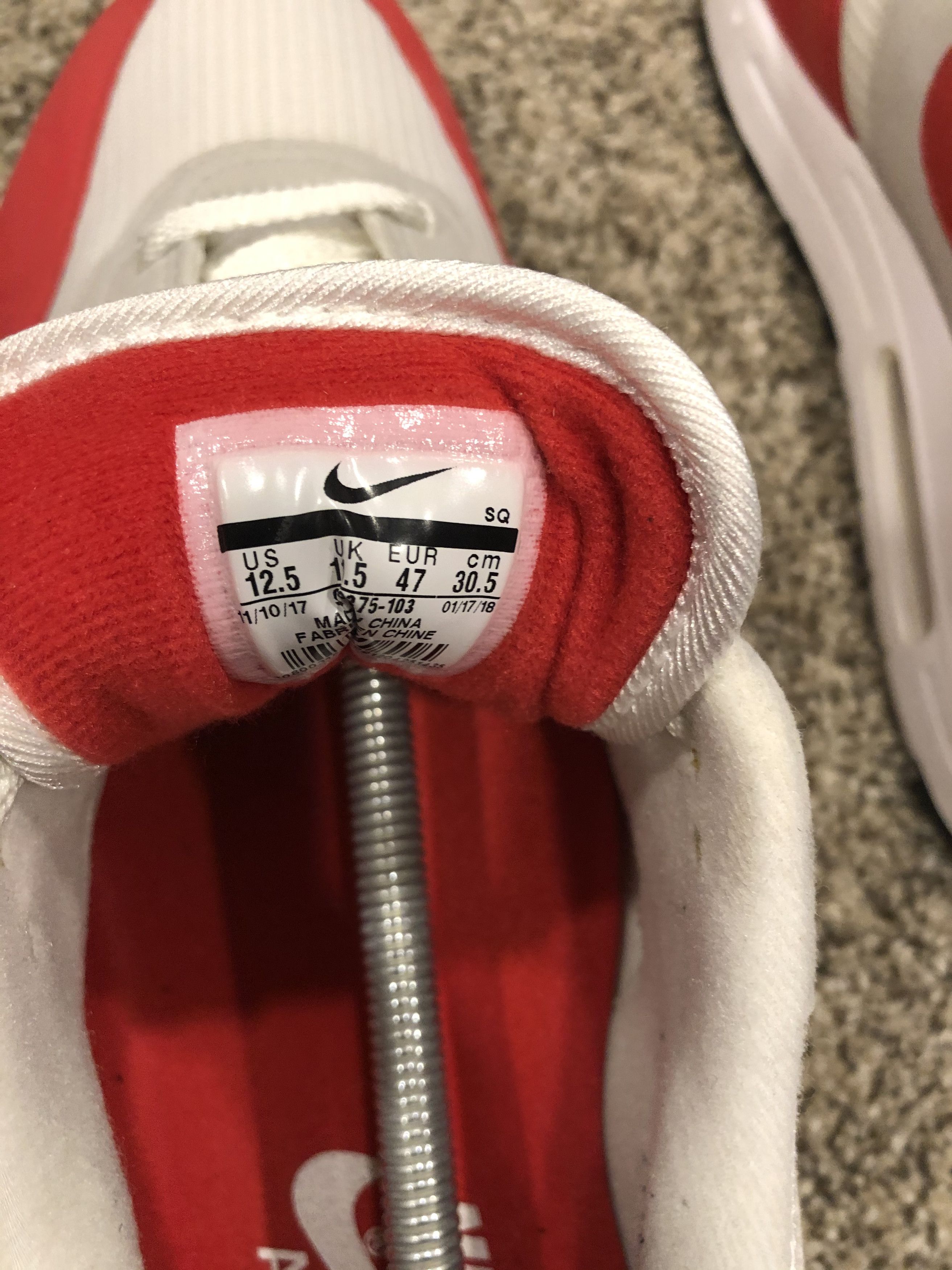 Nike Nike airmax 1 anniversary red 2017 Size US 12.5 / EU 45-46 - 5 Thumbnail