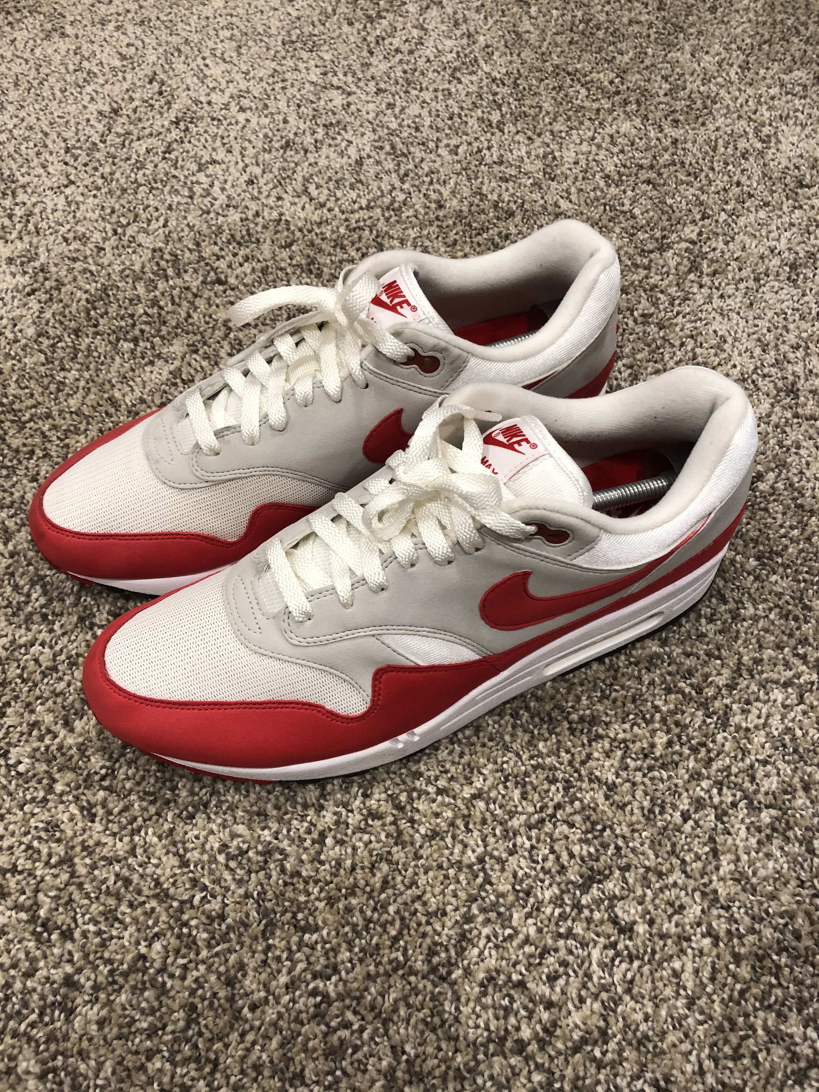 Nike Nike airmax 1 anniversary red 2017 Size US 12.5 / EU 45-46 - 1 Thumbnail