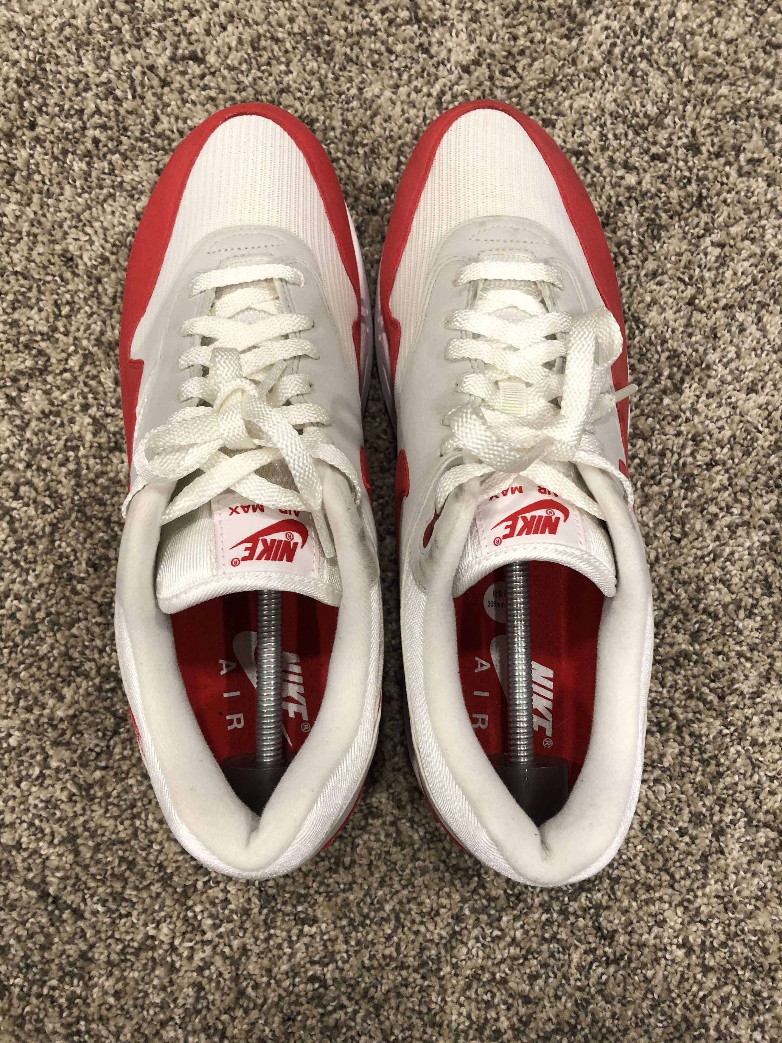 Nike Nike airmax 1 anniversary red 2017 Size US 12.5 / EU 45-46 - 4 Thumbnail