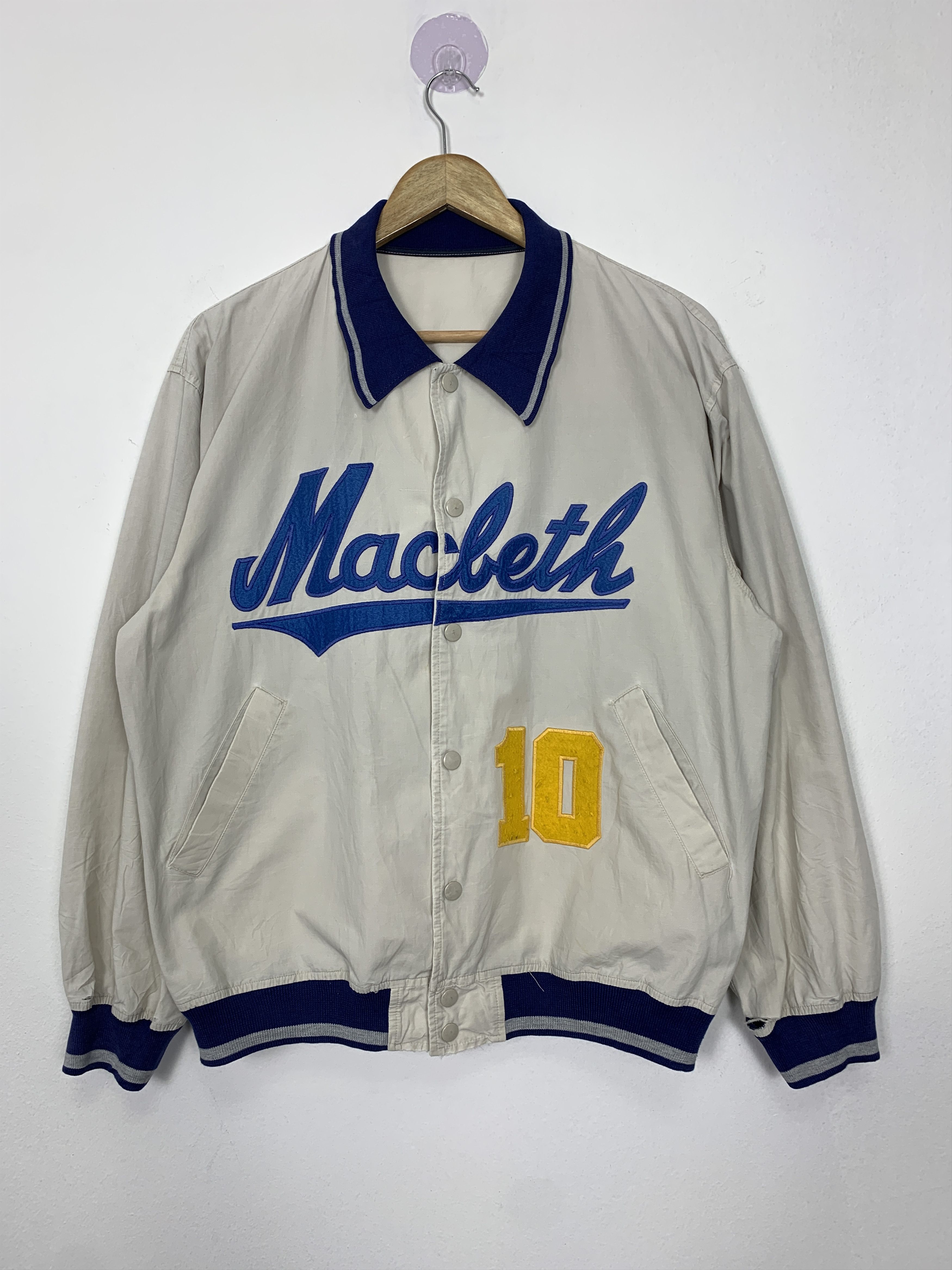 image of Vintage Macbeth Varsity Button Up Jacket, Men's (Size Medium)