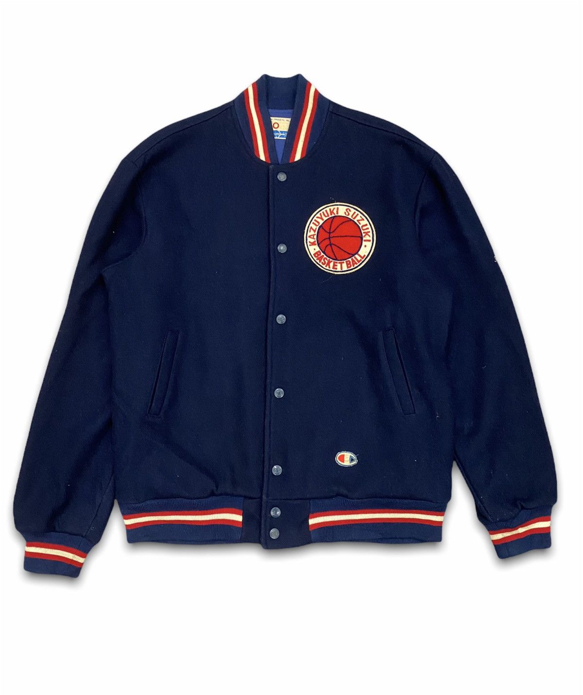 Champion Vintage 90s Champion Wool Basketball Varsity Jacket Rare Size US M / EU 48-50 / 2 - 2 Thumbnail