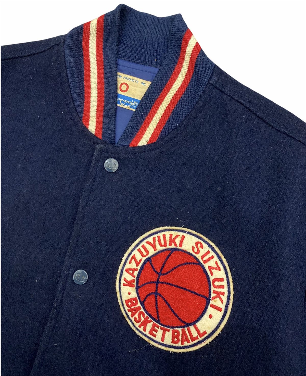 Champion Vintage 90s Champion Wool Basketball Varsity Jacket Rare Size US M / EU 48-50 / 2 - 6 Thumbnail