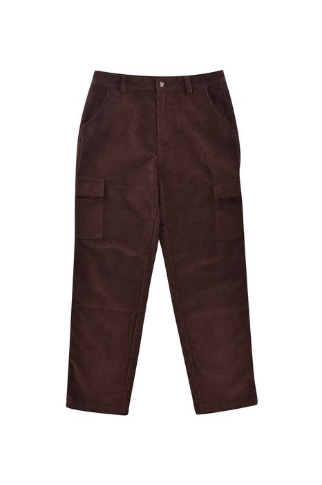 Vintage Corduroy Cargo Pants - Brown