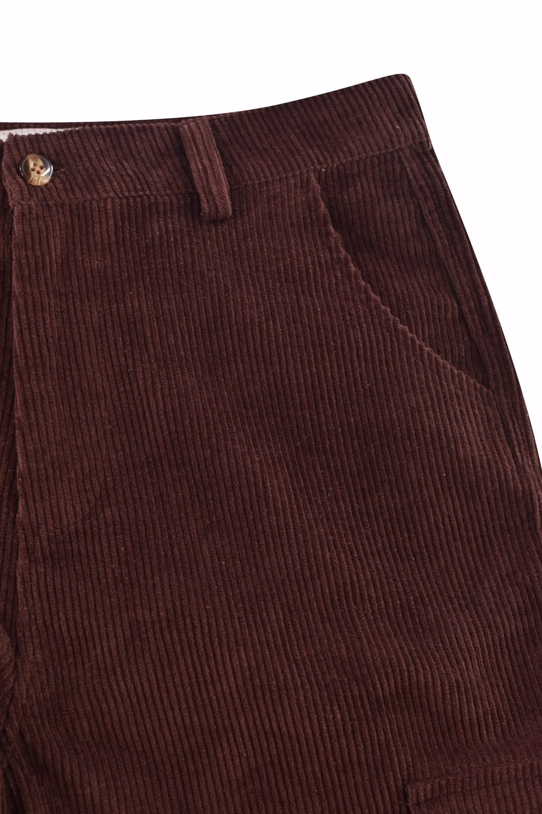 Vintage Corduroy Cargo Pants Chocolate Brown Size US 28 / EU 44 - 2 Thumbnail