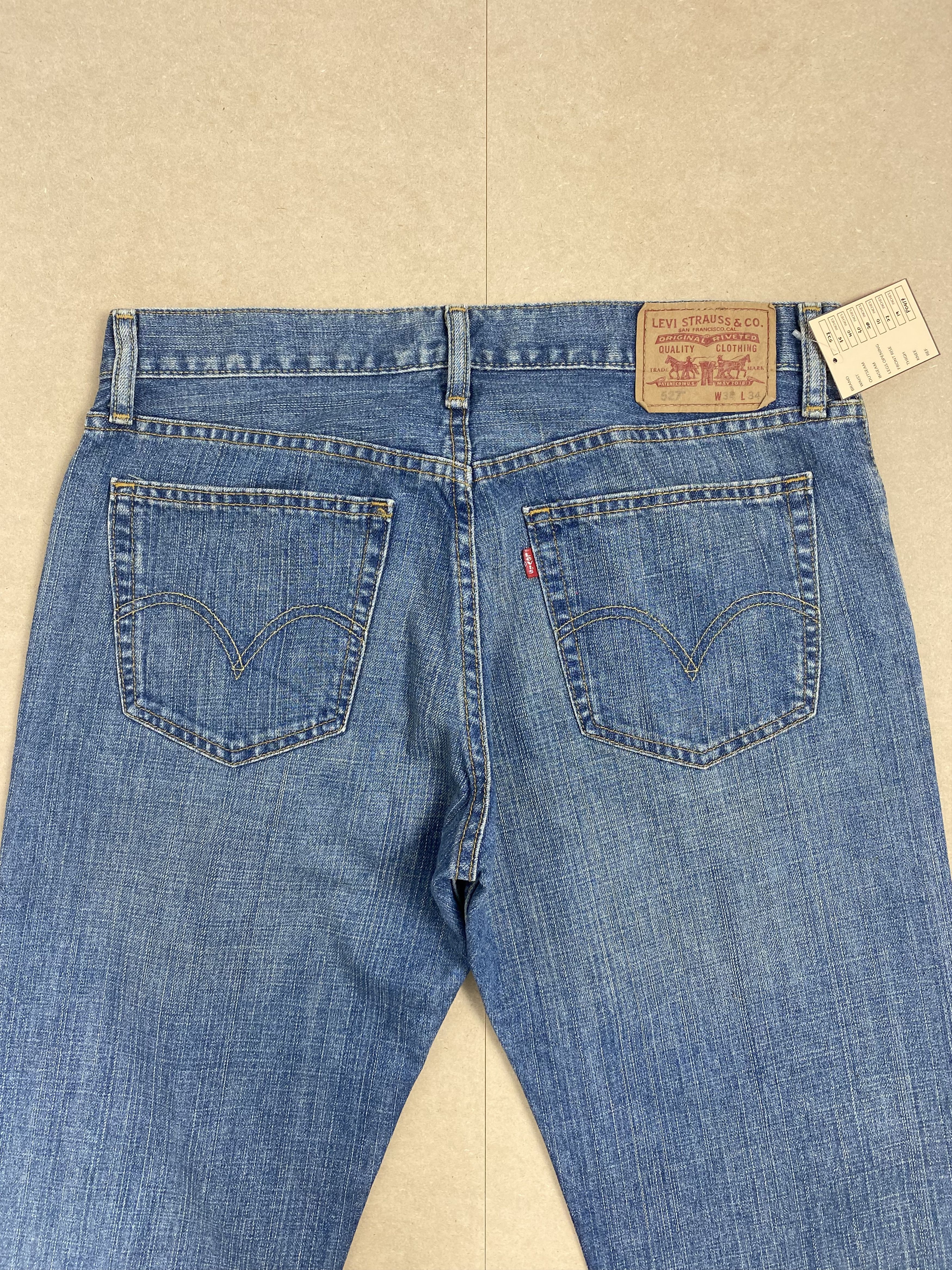 Levi's × Vintage Vintage LEVI'S 527 Bootcut Distressed Faded Mid Wash Jeans Size US 35 - 6 Thumbnail