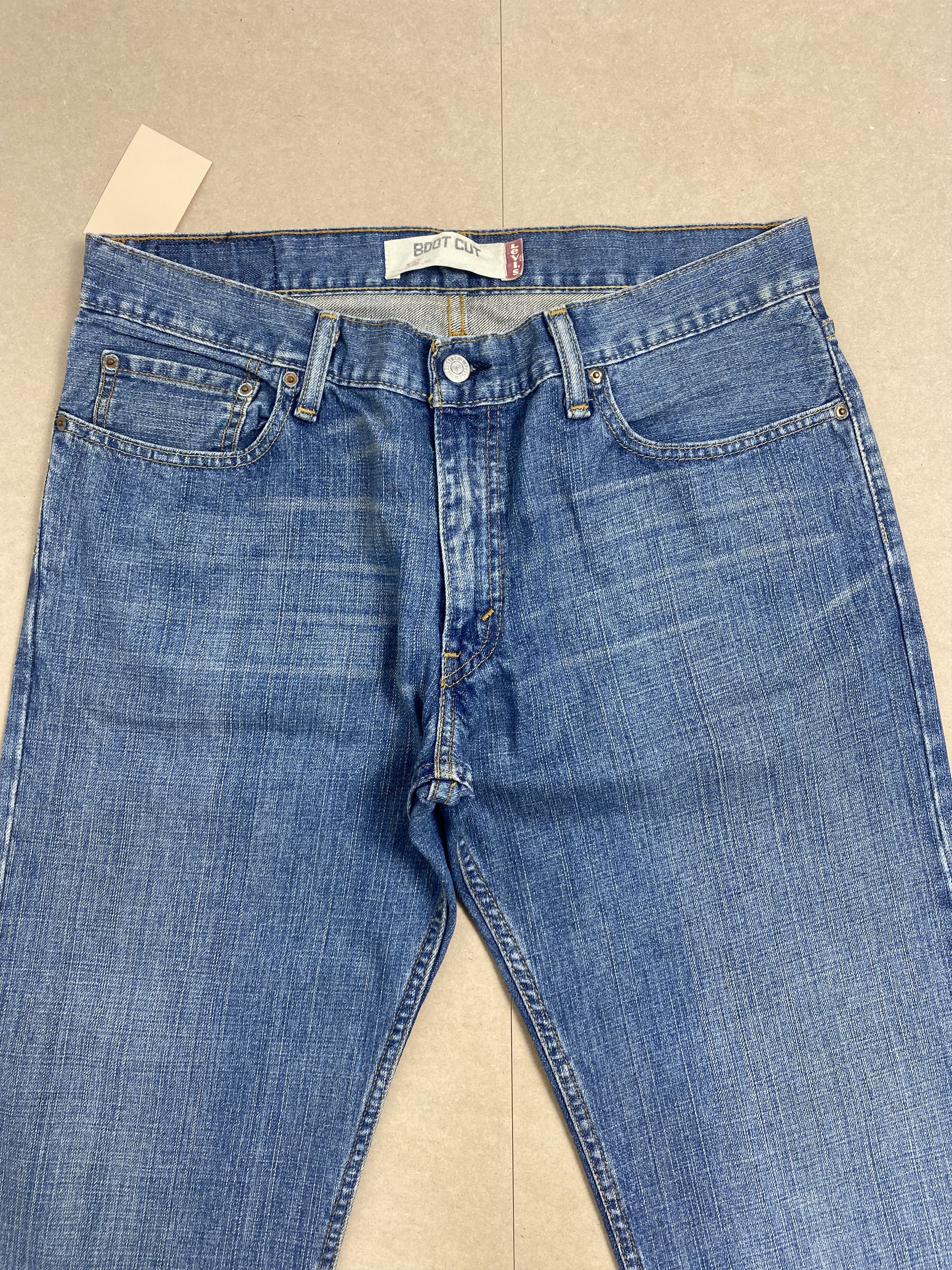 Levi's × Vintage Vintage LEVI'S 527 Bootcut Distressed Faded Mid Wash Jeans Size US 35 - 2 Thumbnail
