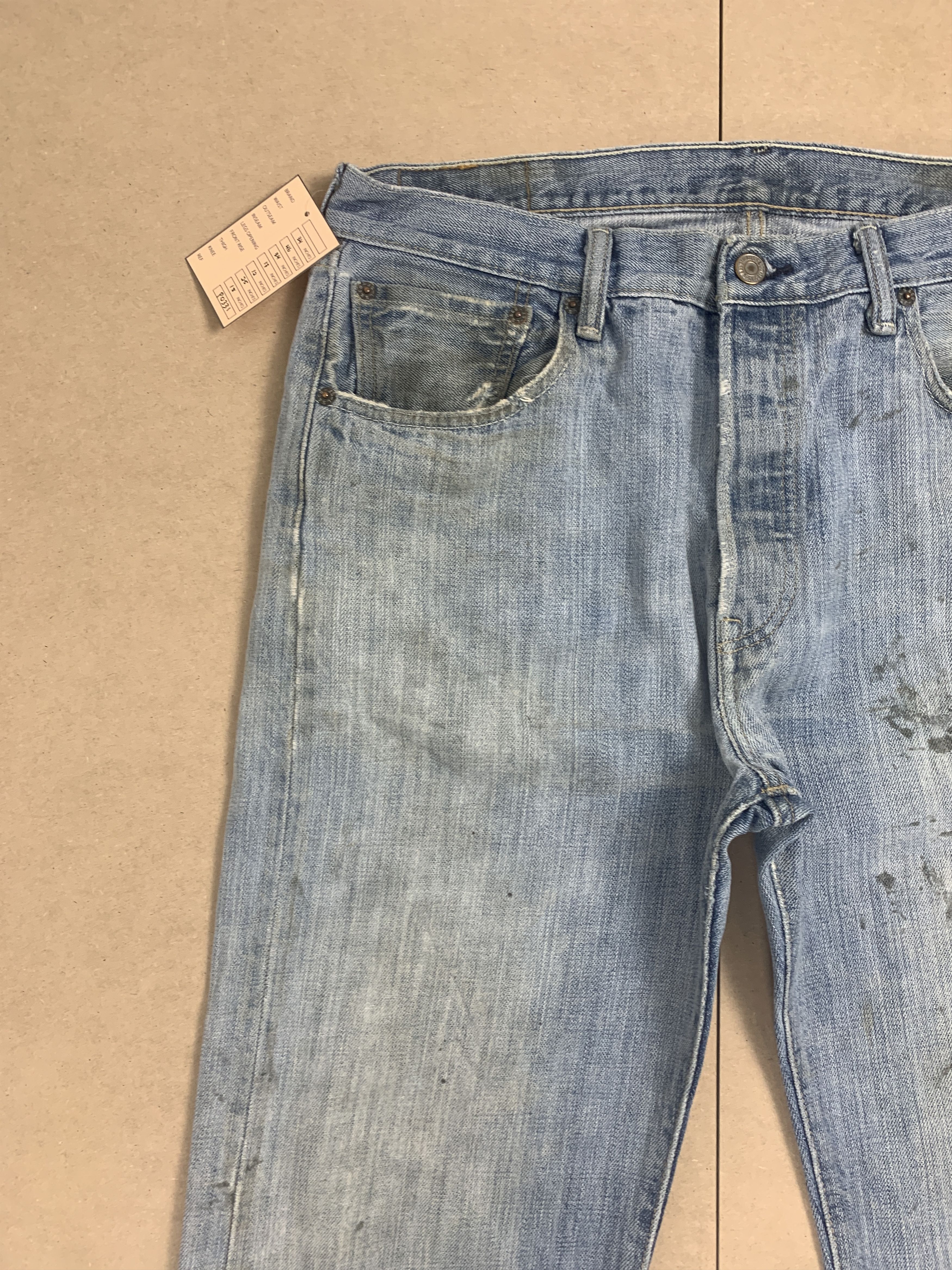 Levi's Vintage 90s LEVI'S 501 Distressed Faded Jeans P0331 Size US 34 / EU 50 - 4 Thumbnail
