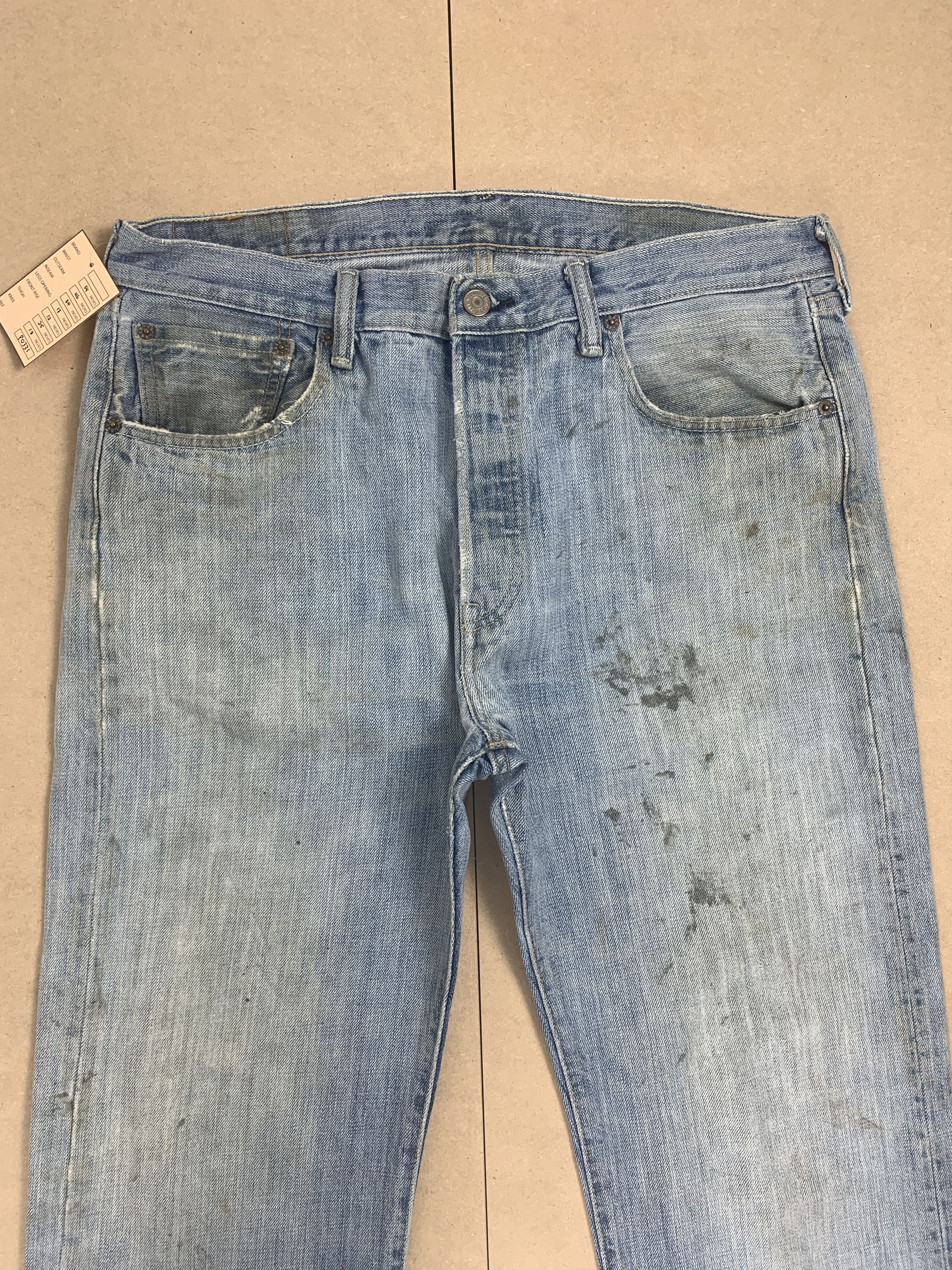 Levi's Vintage 90s LEVI'S 501 Distressed Faded Jeans P0331 Size US 34 / EU 50 - 2 Thumbnail