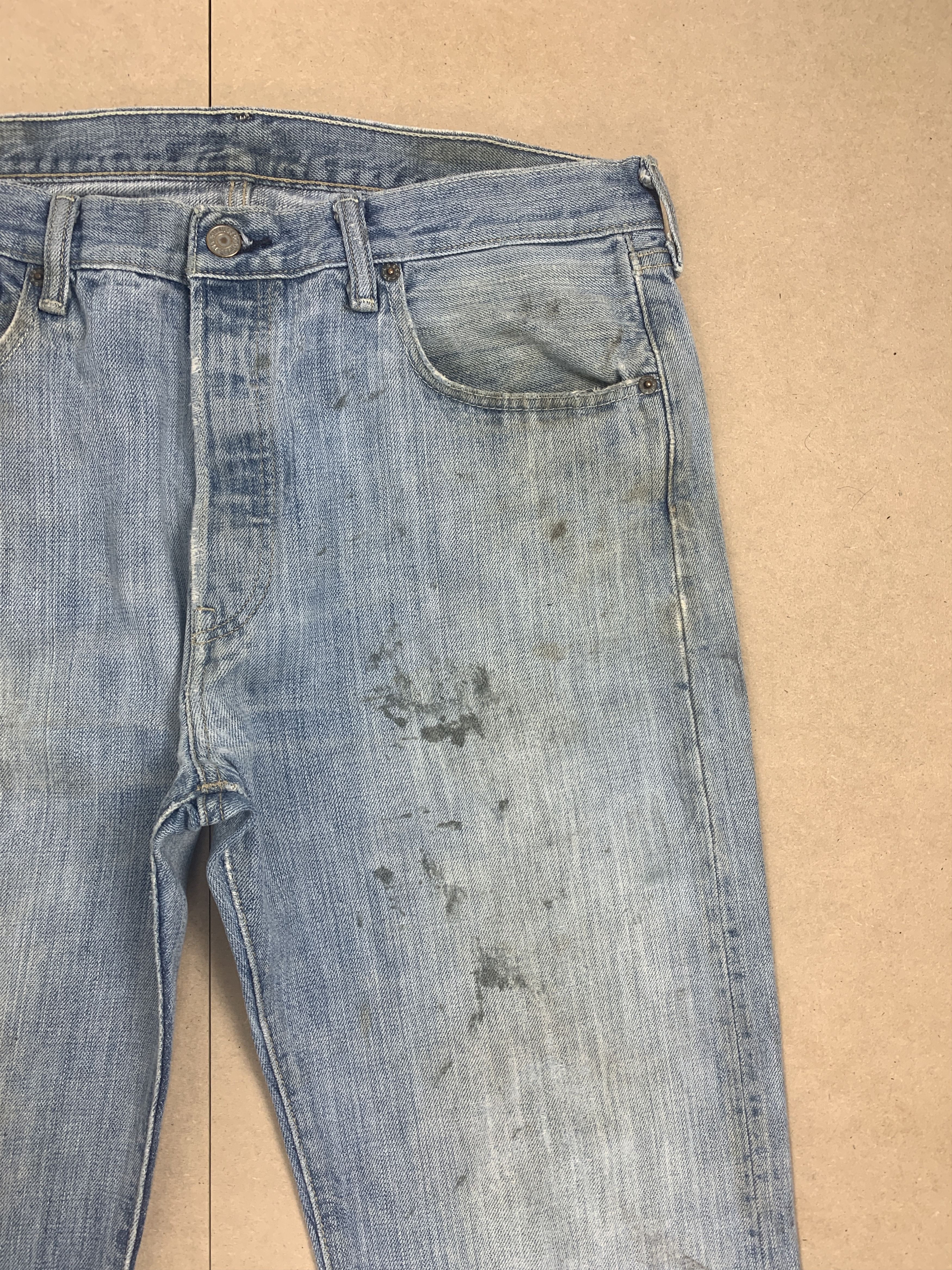 Levi's Vintage 90s LEVI'S 501 Distressed Faded Jeans P0331 Size US 34 / EU 50 - 3 Thumbnail